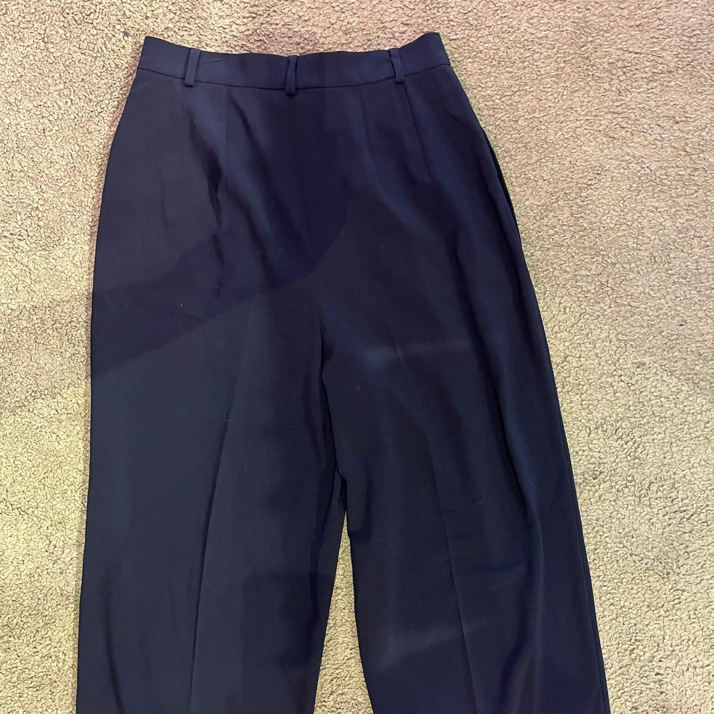 Vintage Black Max Mara Women's Trousers | Max Mara Pants | High-Waisted Trousers | Black Dress Pants | Women's Size 6 | SKU: STQ-3223