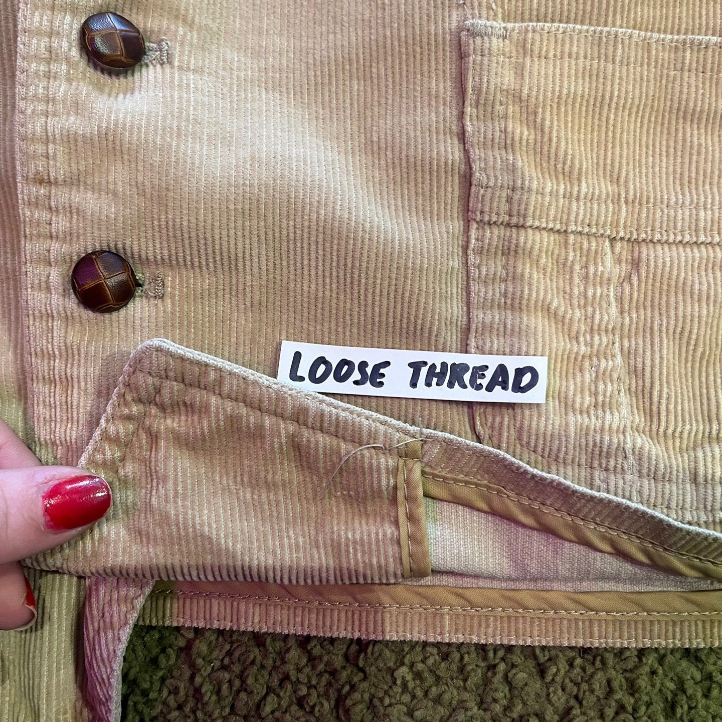 Vintage Separate-Lees by Lee Corduroy Tan Button Up Vest | Vintage Lee Corduroy Waistcoat | Made In USA | Adult Size M | SKU: STQ-3332