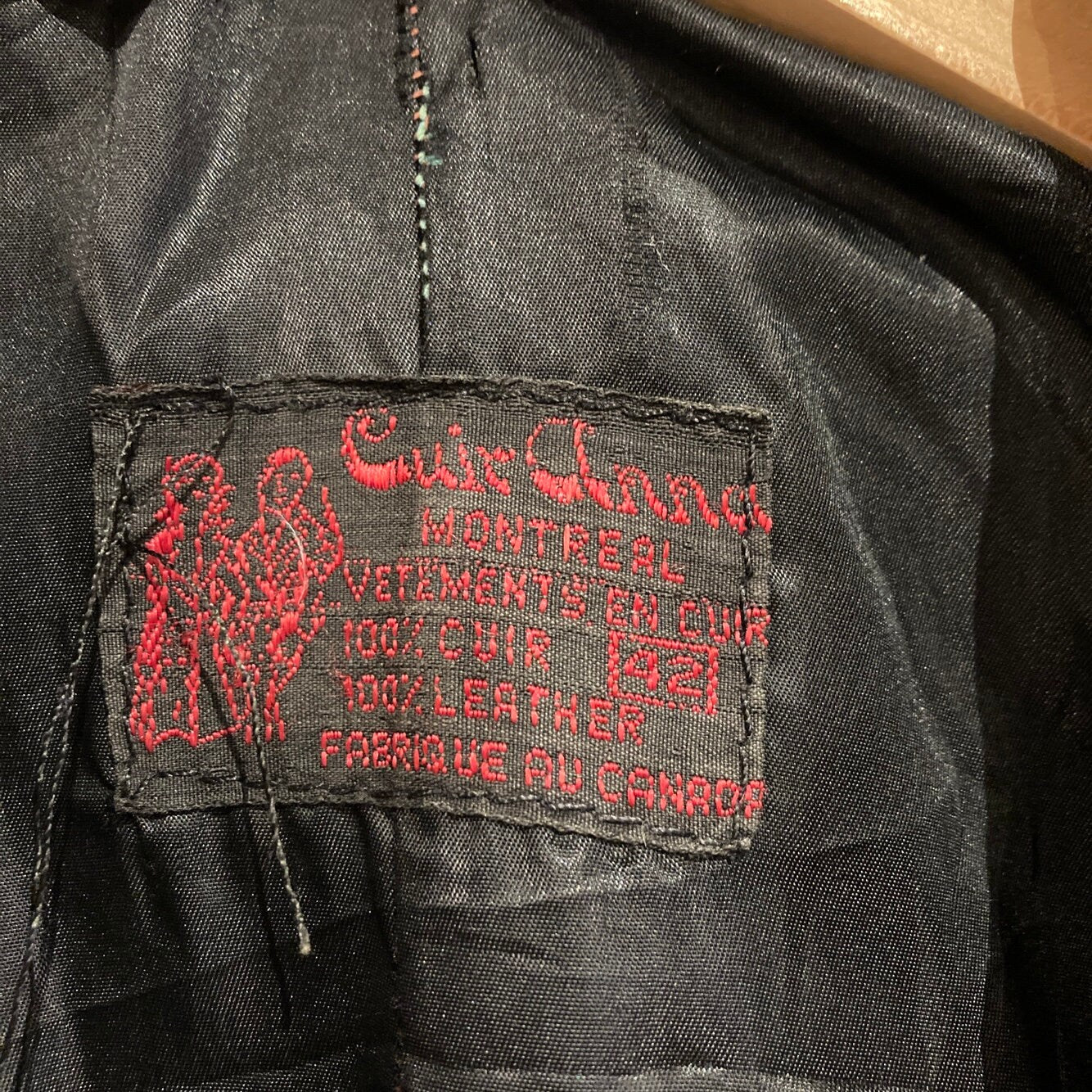 Vintage Cuir Anna Made in Canada Leather Motorcycle Style Jacket | Vintage Jacket | Leather Jacket | Moto Jacket | Size 42 | SKU STQ-3515