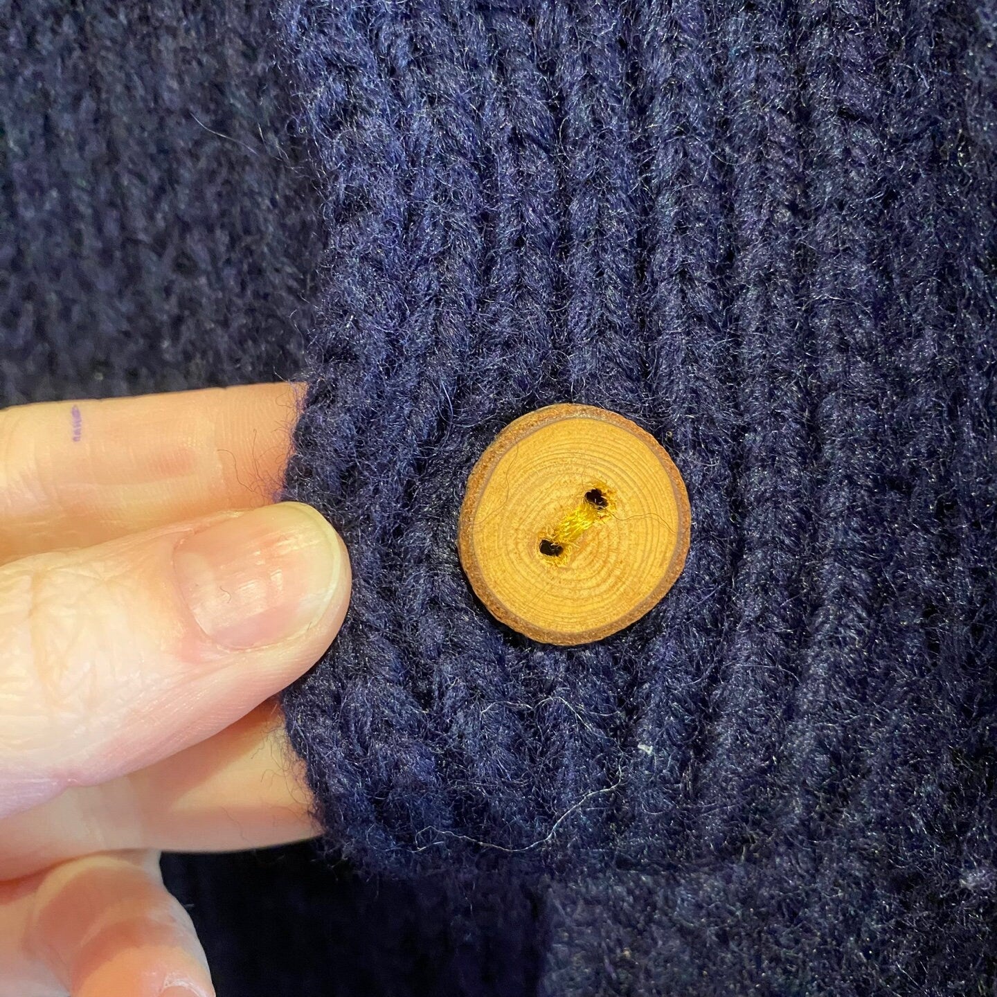 Vintage Dark Navy Blue Cable Knit Great Northern Knitters Wool Sweater | Vintage Sweater | Made in Canada | Men's Size XL | SKU: NPQ-2018