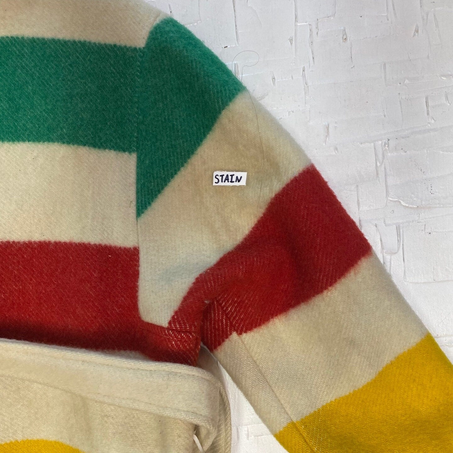 Vintage Pure Virgin Wool Hudson's Bay Incorporated 1670 Jacket | Vintage Jacket | Made in Canada | Navy Red Yellow Green | Size M | M-1875