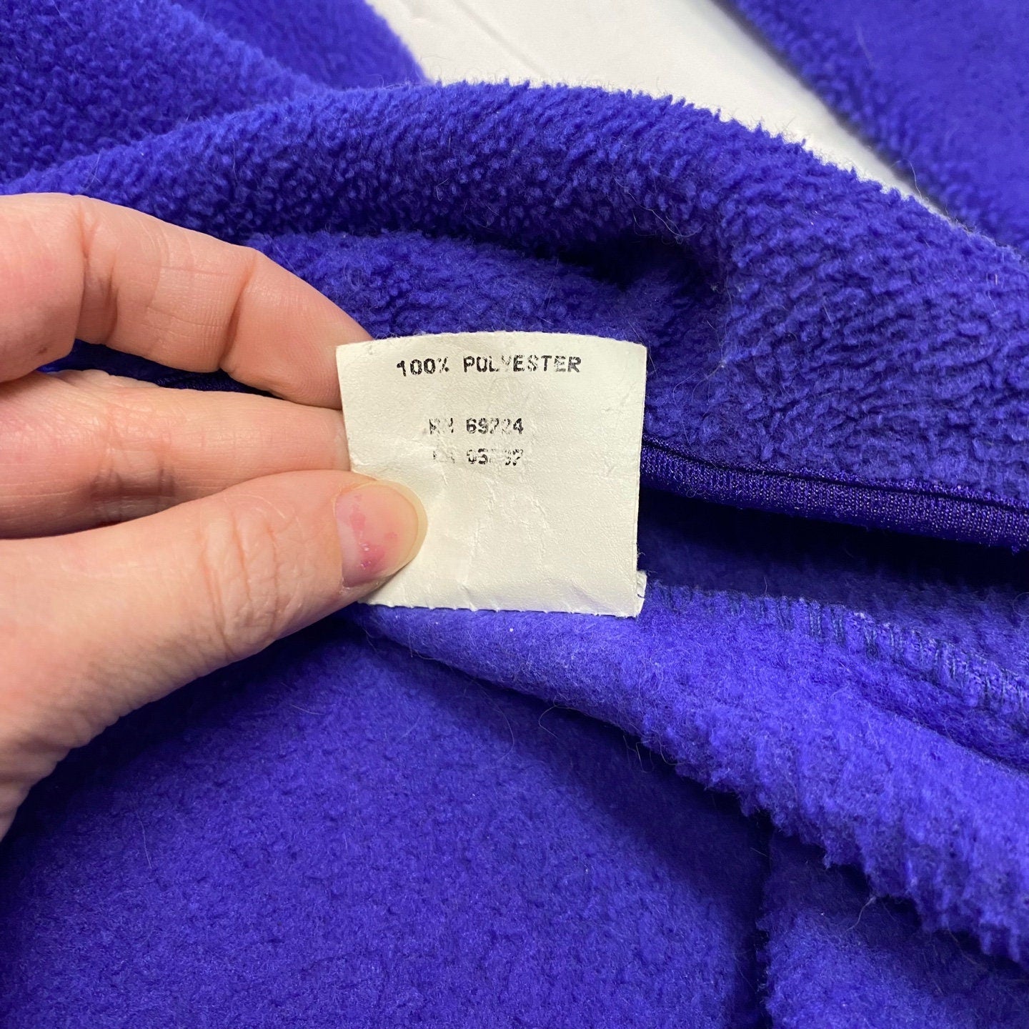 Vintage Columbia Indigo Fleece Pullover | Made in USA | Vintage Sweater | Purple | Quarter Snap Button | Duo-toned | Men's Size L | M-1991
