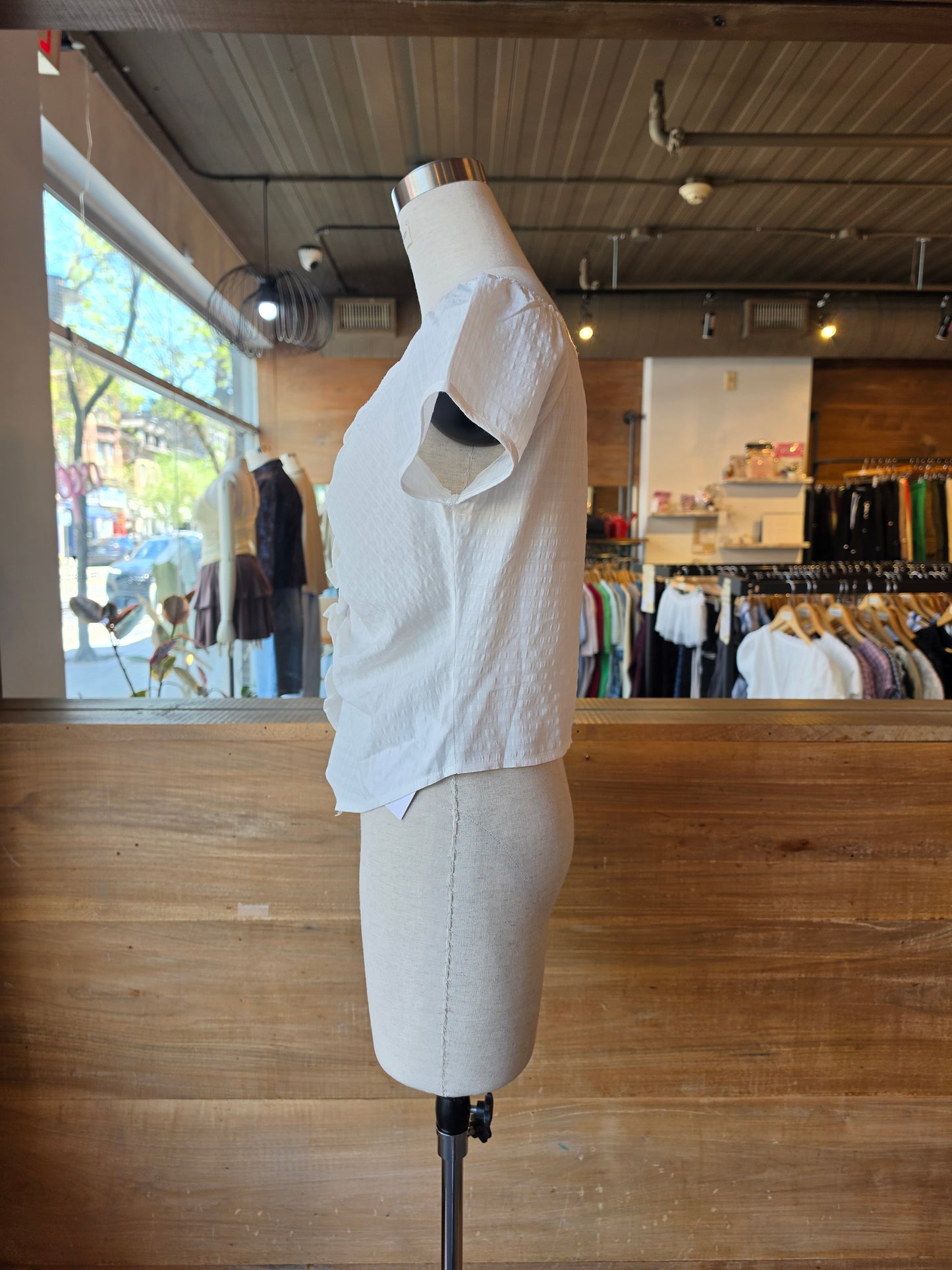 Summer Sonnet Front Ruffle Blouse