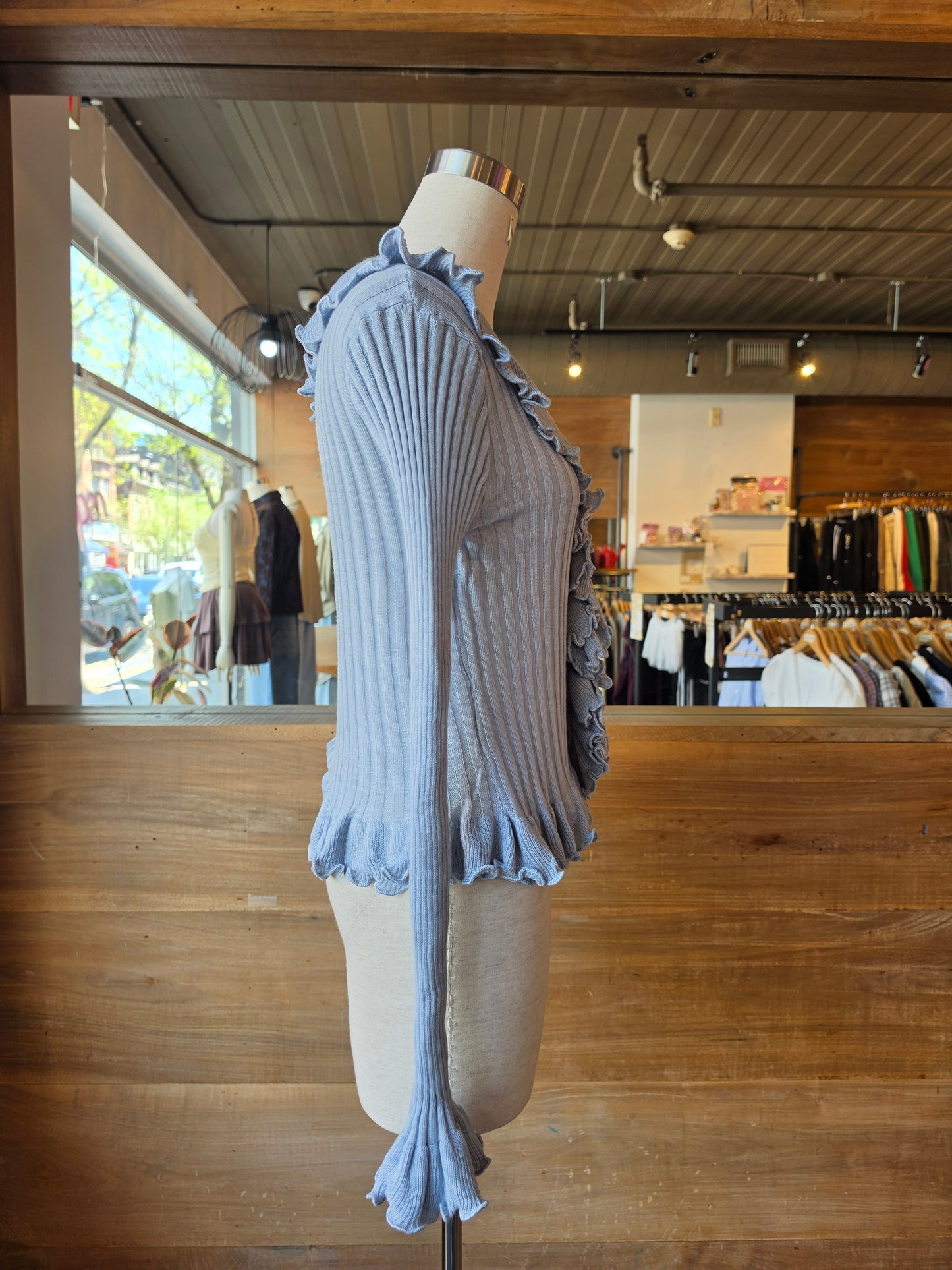 Morning Mist Ruffle Cardigan