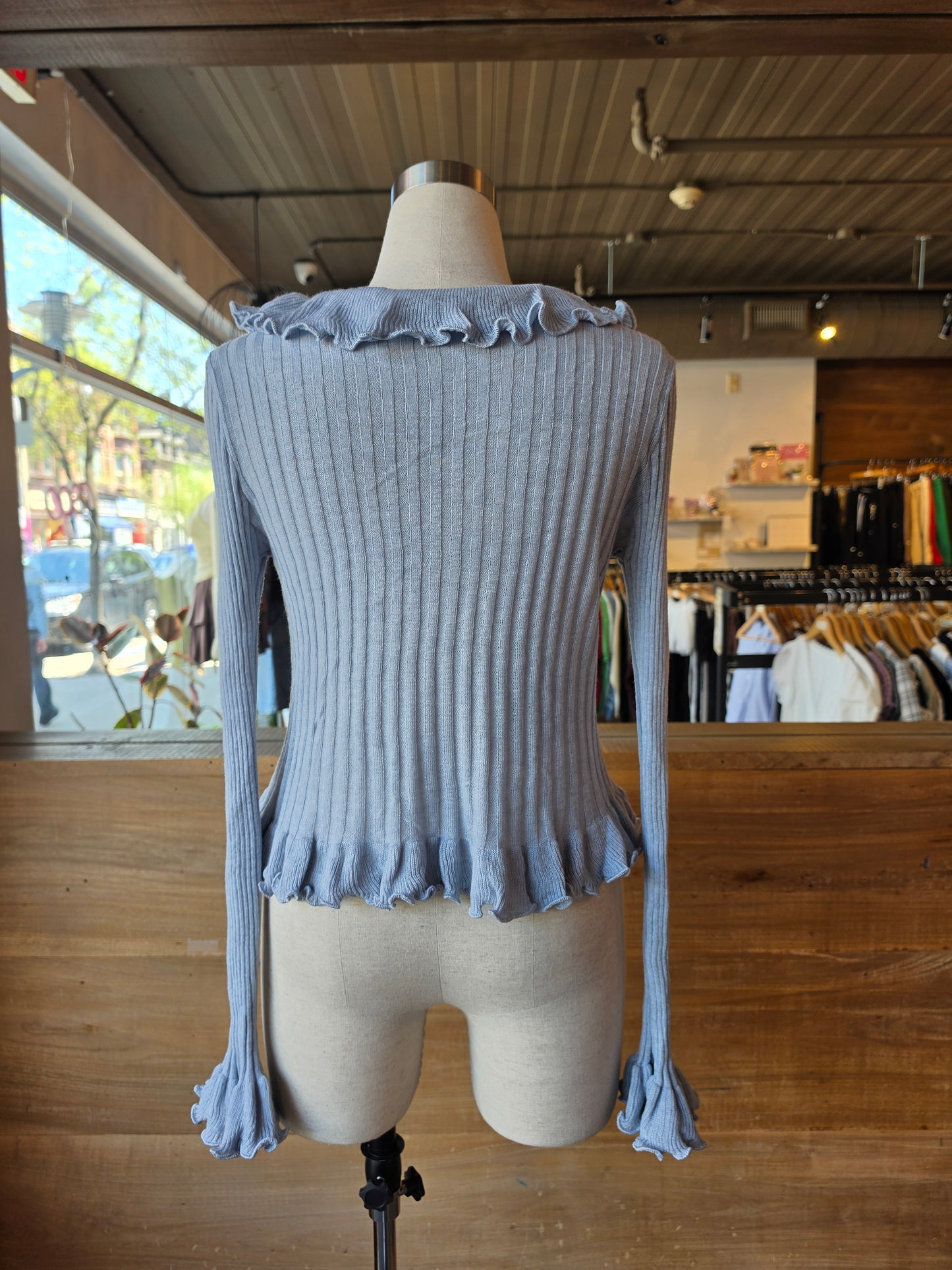 Morning Mist Ruffle Cardigan