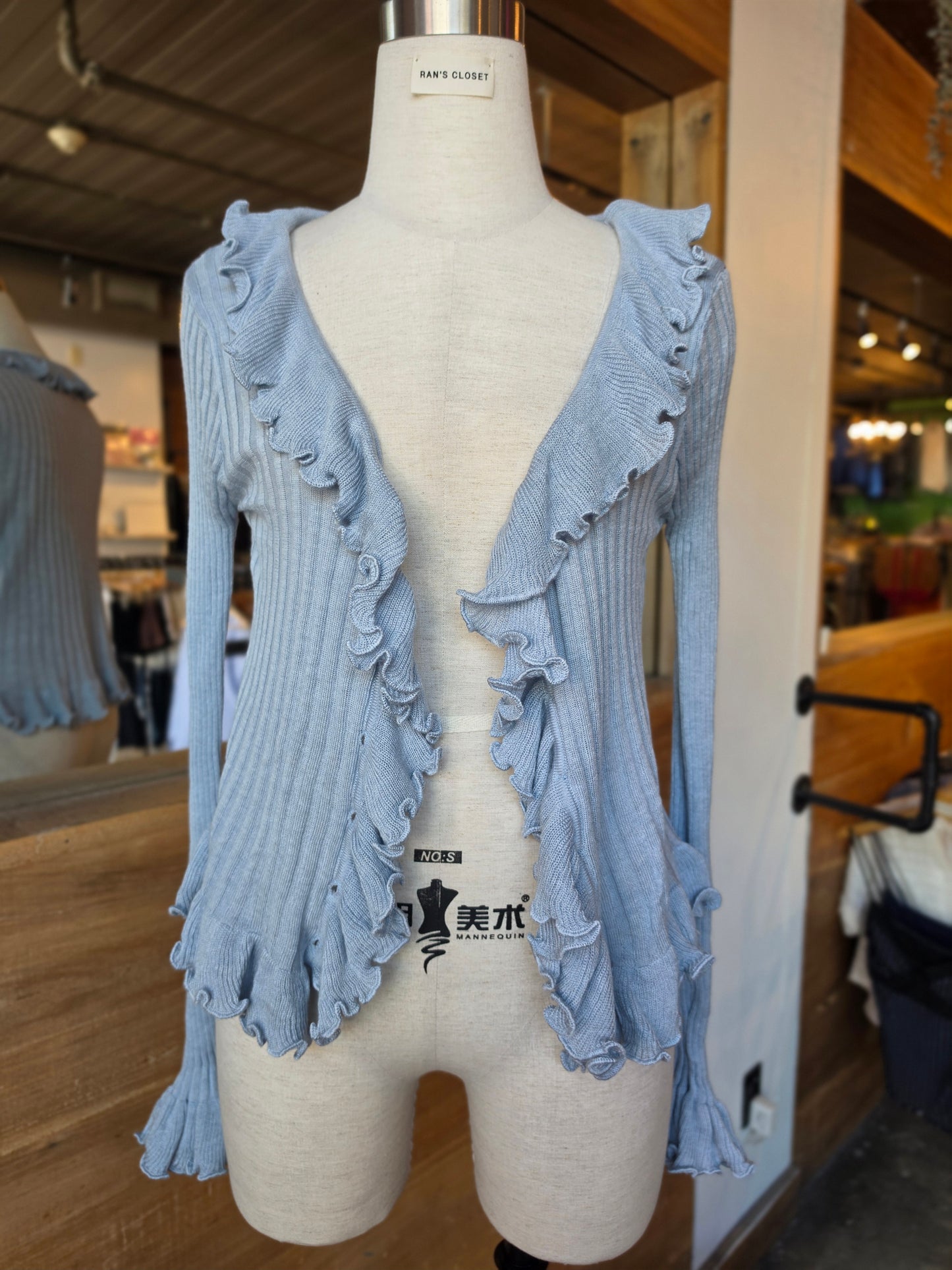 Morning Mist Ruffle Cardigan