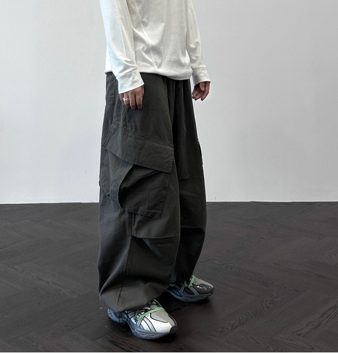 Baggy balloon cargo pants 7884