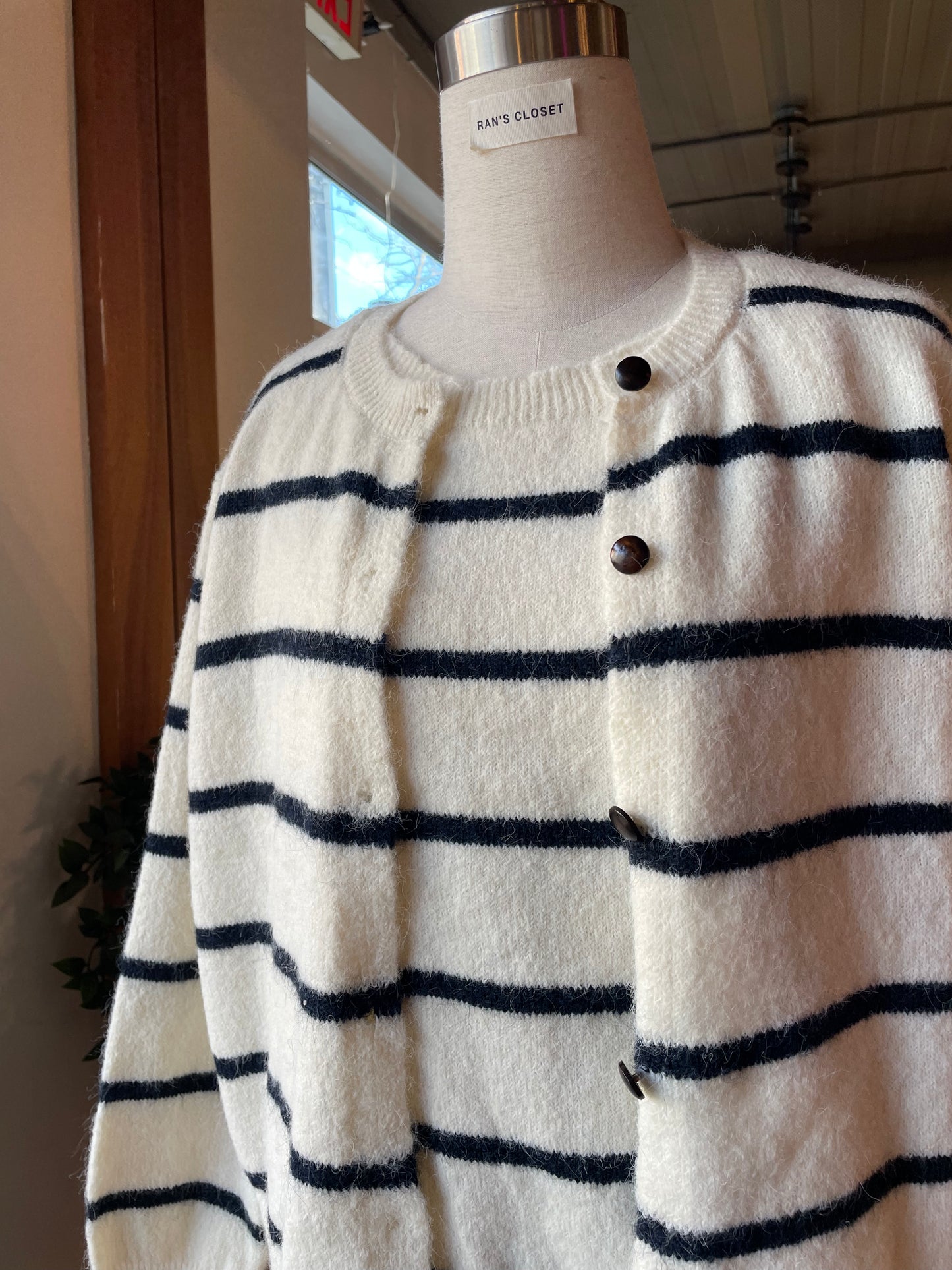 Striped knit Cardigan Set