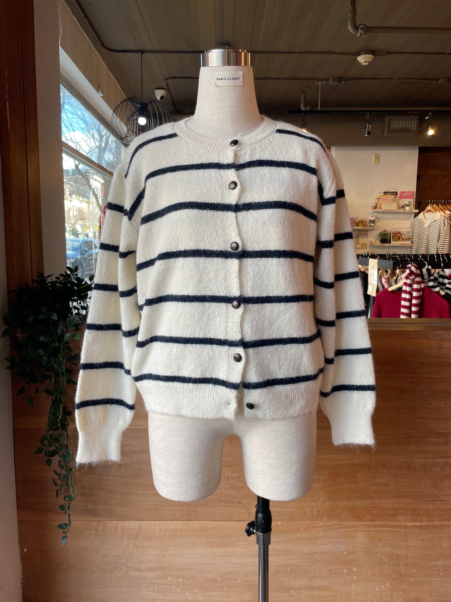 Striped knit Cardigan Set