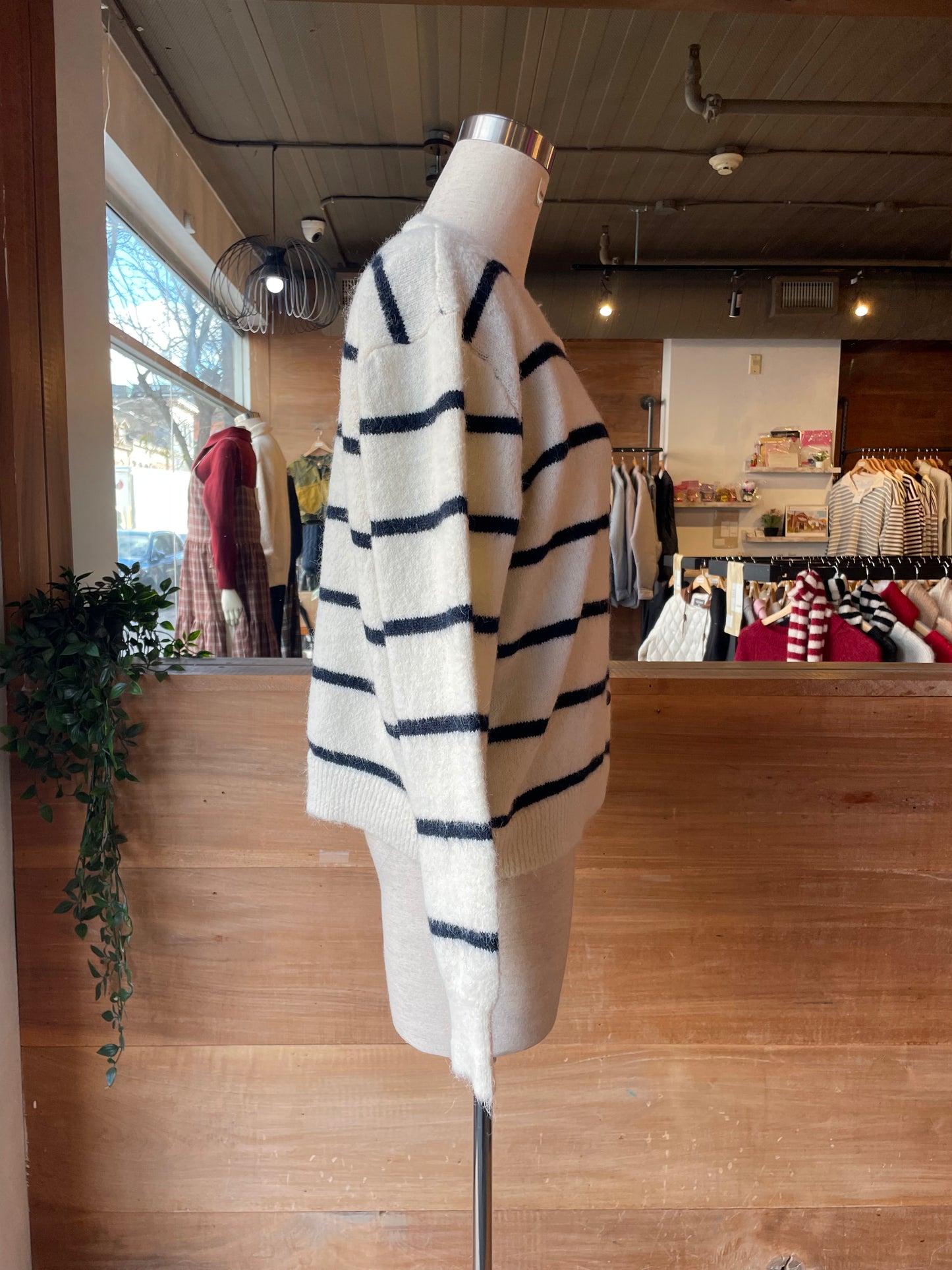 Striped knit Cardigan Set