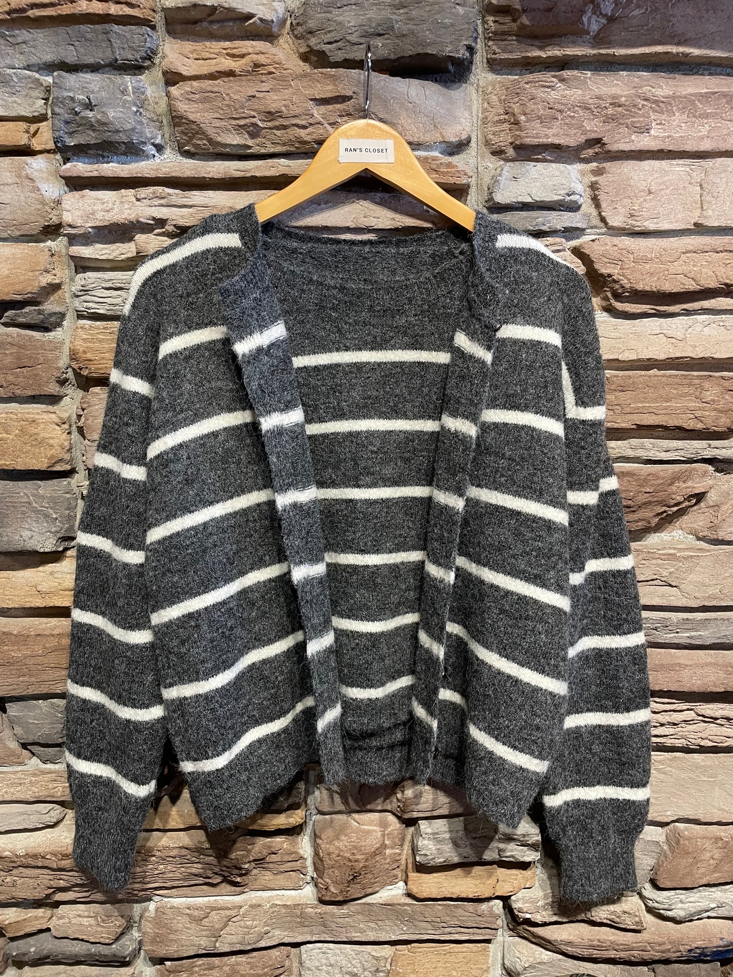 Striped knit Cardigan Set