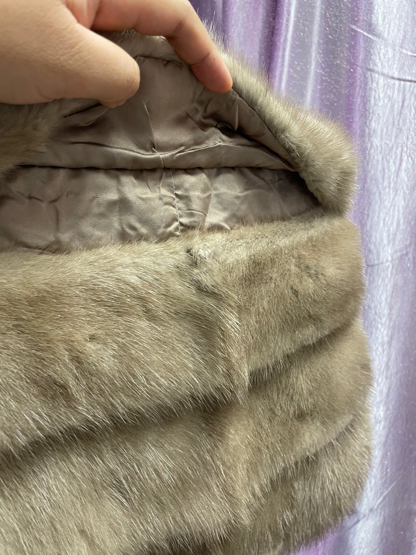 Layered Fur Shawl with Hidden Front Closure