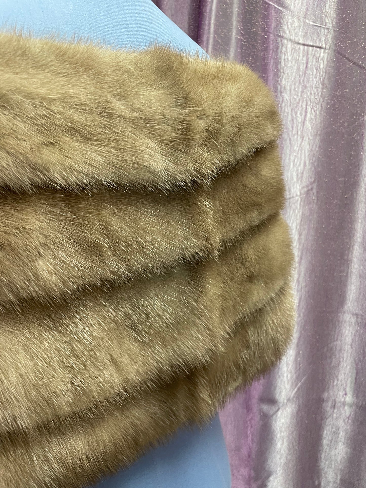 Layered Fur Shawl with Hidden Front Closure