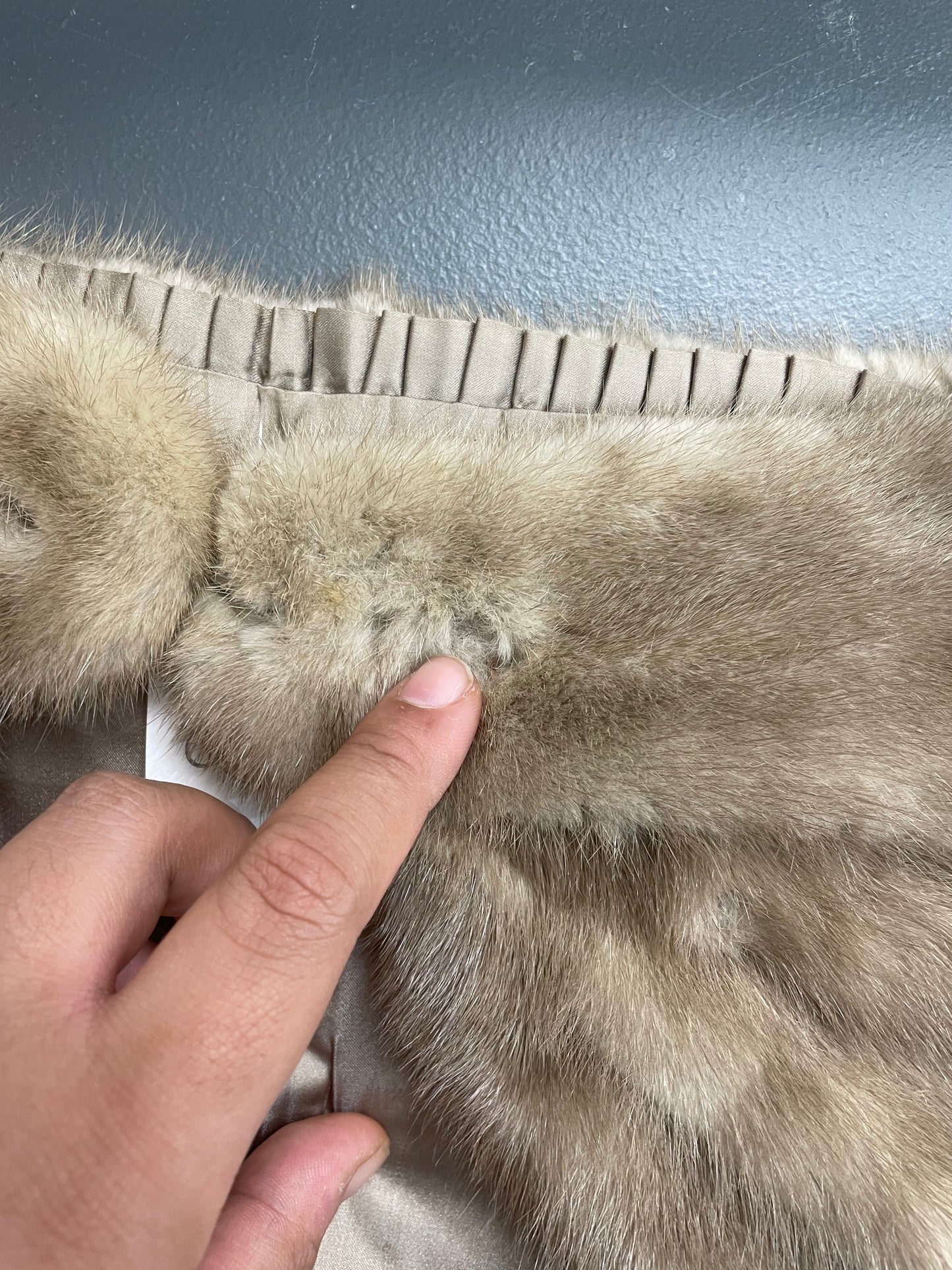 Layered Fur Shawl with Hidden Front Closure