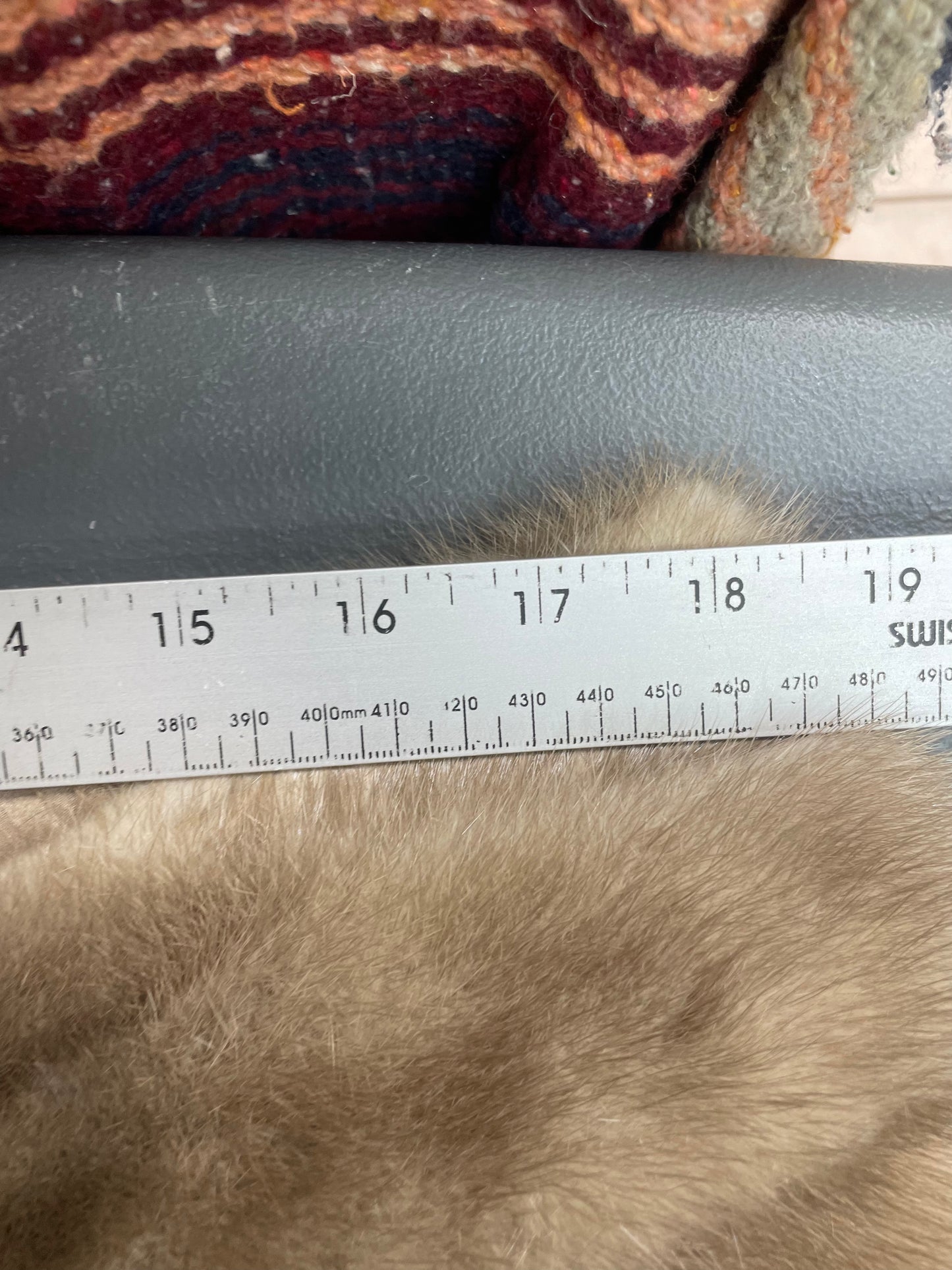 Layered Fur Shawl with Hidden Front Closure