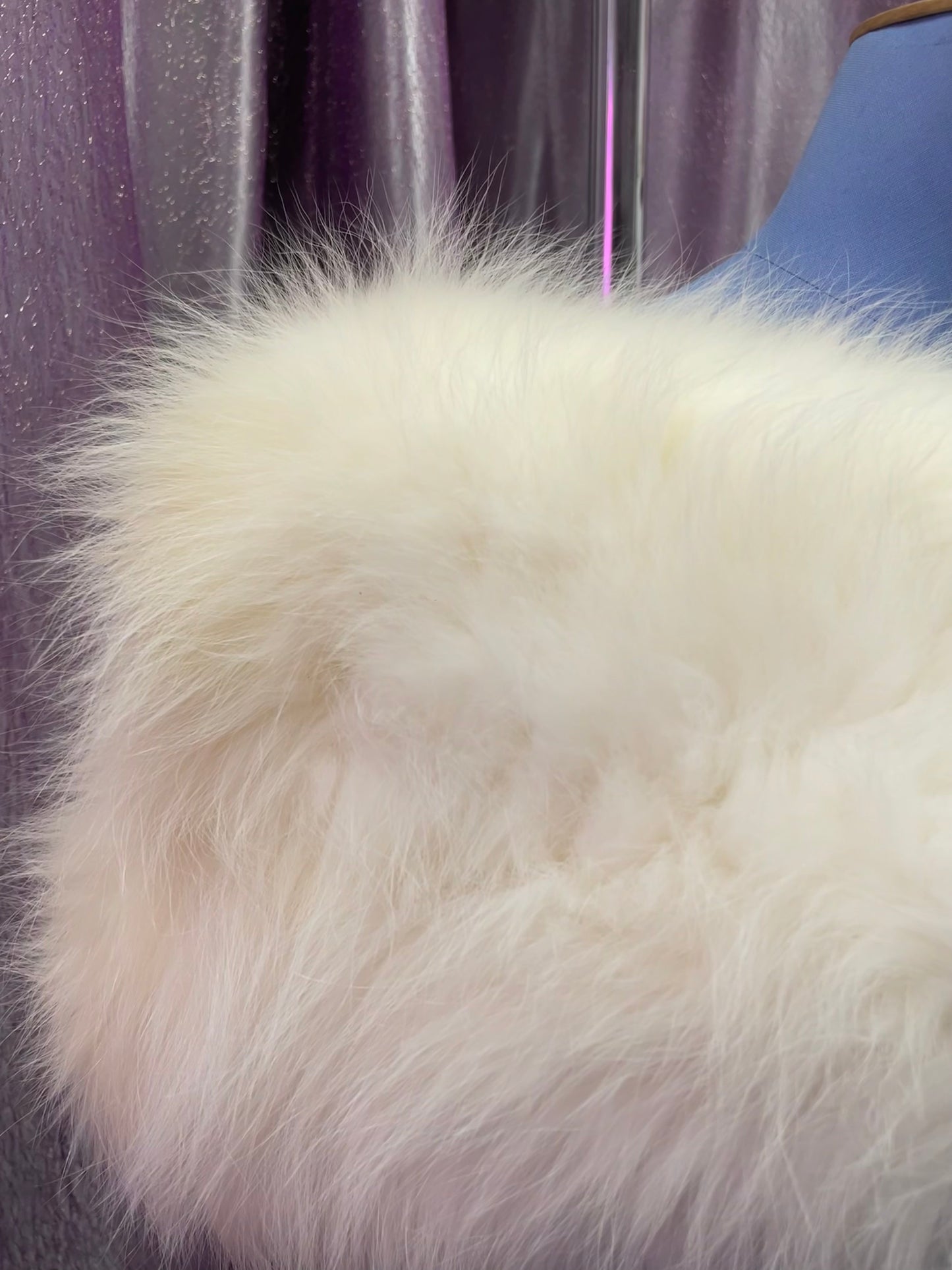 Vintage Swears and Wells White Fur Shawl