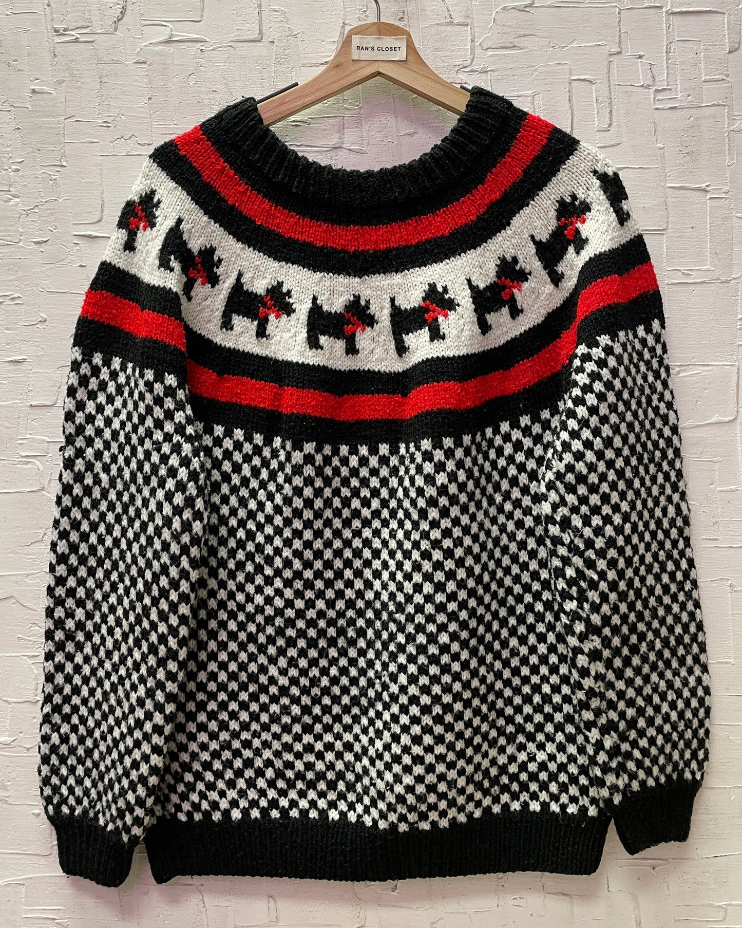 Vintage Scottish Terrier Fair Isle Sweater