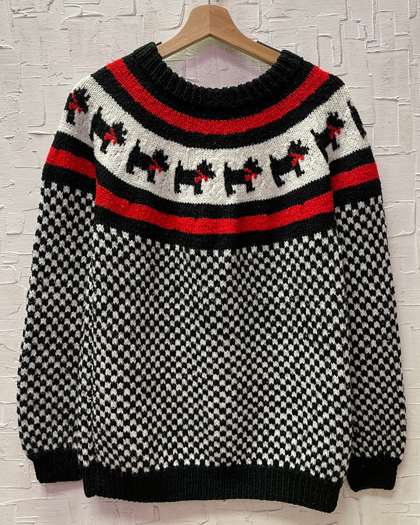 Vintage Scottish Terrier Fair Isle Sweater