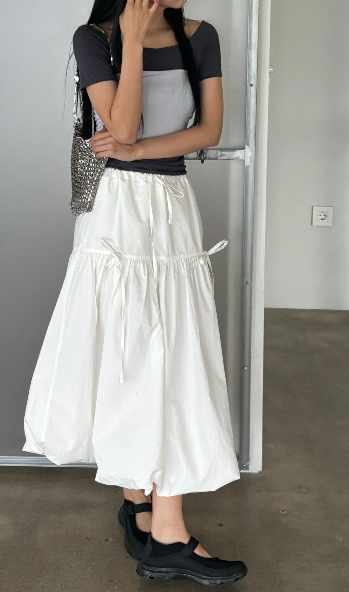 Adjustable Waist Balloon Skirt