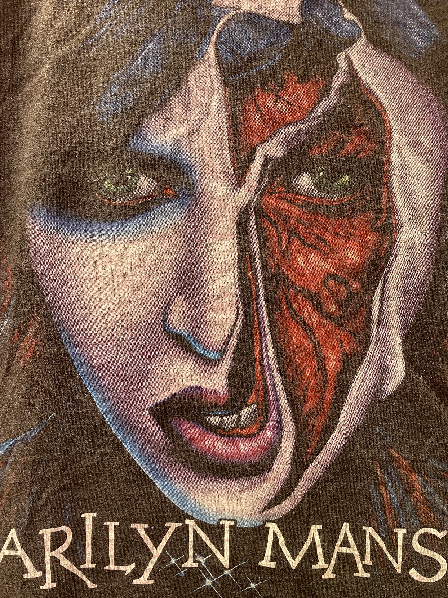 Vintage Marilyn Manson Tank Top with Raw Hem Sleeves