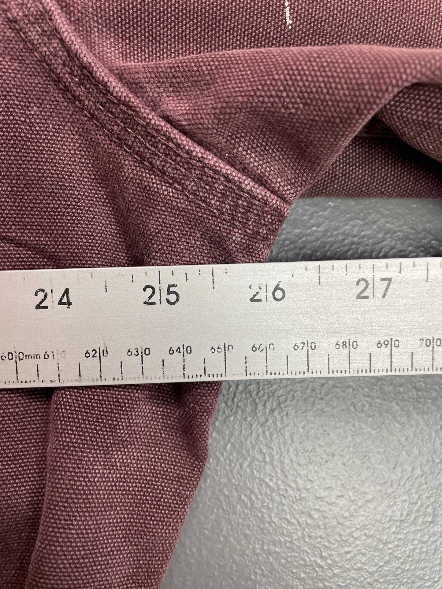 Vintage Distressed Carhartt Blanket Lined Burgundy/Maroon Detroit Jacket