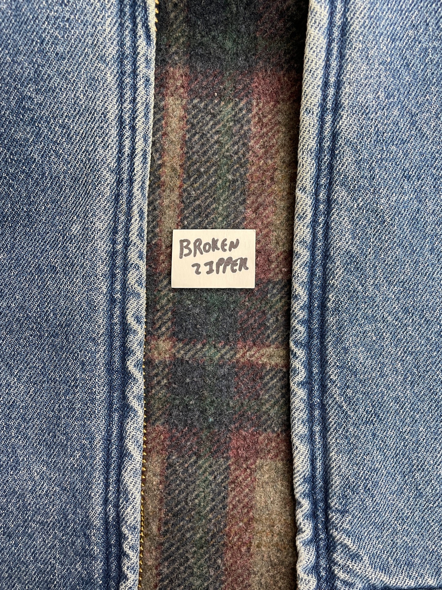 Vintage Carhartt Blanket Lined Hooded Denim Jacket