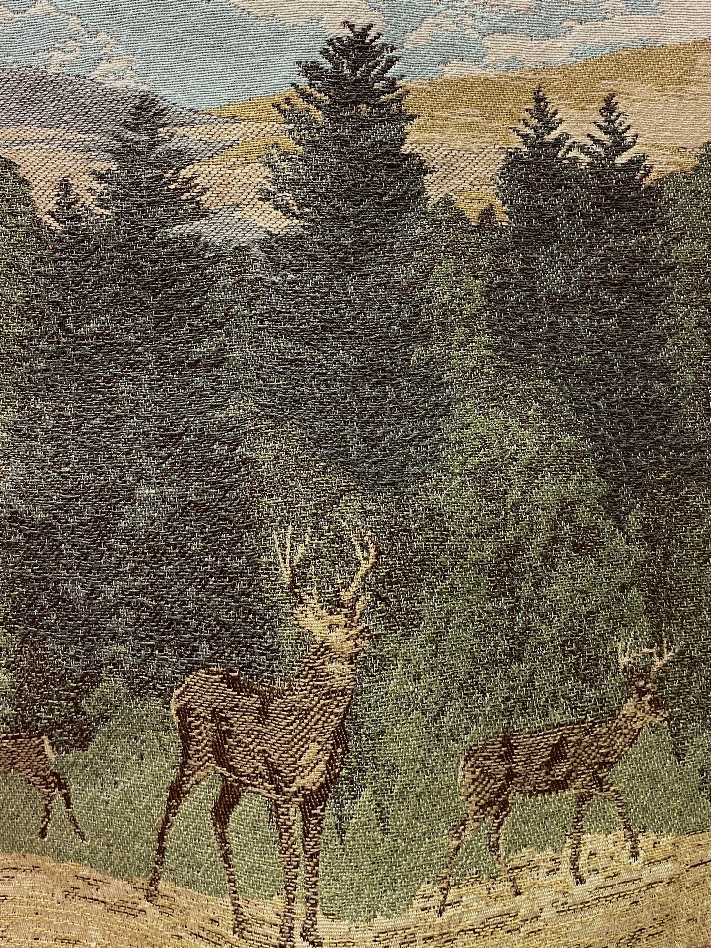 Vintage Wide Neck Tapestry Graphic Sweater