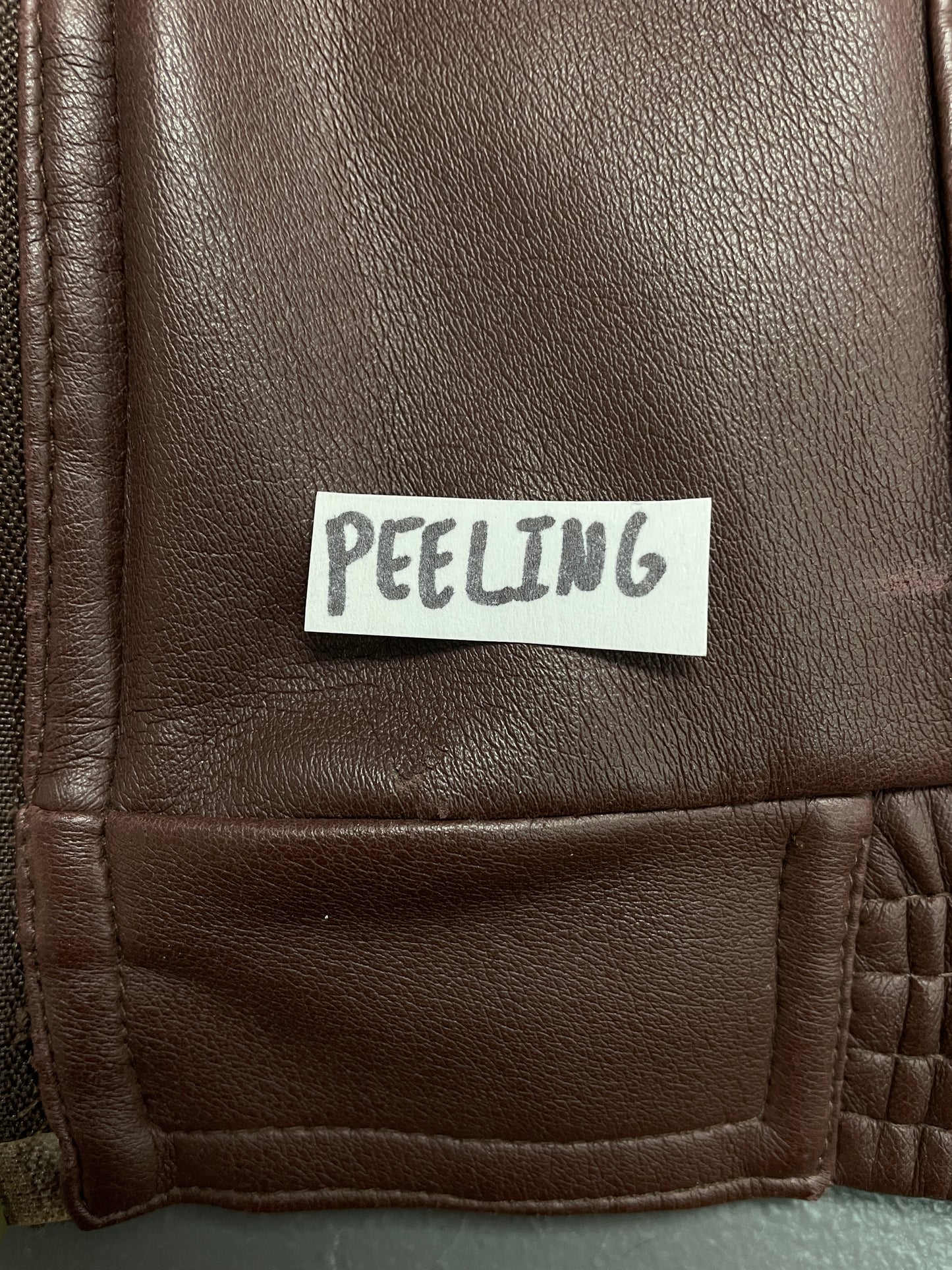 Vintage New Legends Burgundy Faux Leather Bomber Jacket