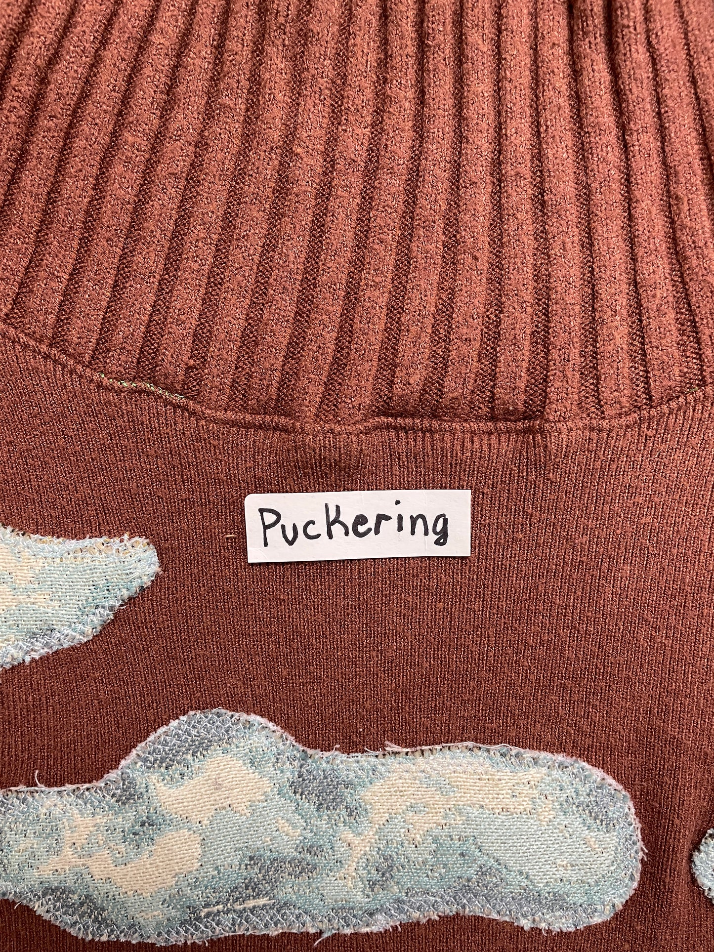 Vintage Wide Neck Tapestry Graphic Sweater