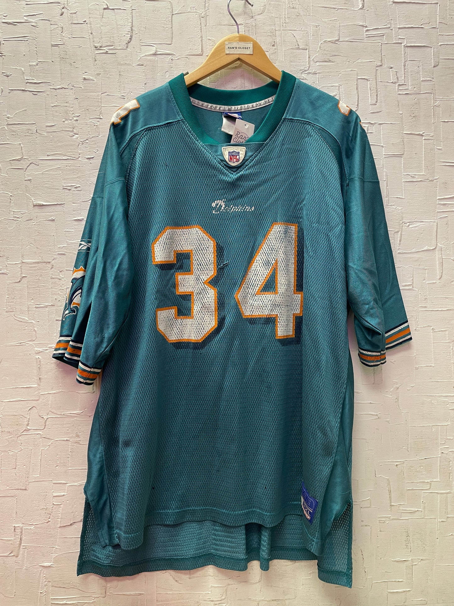 Vintage NFL Reebok Miami Dolphins #34 Ricky Williams Football Jersey