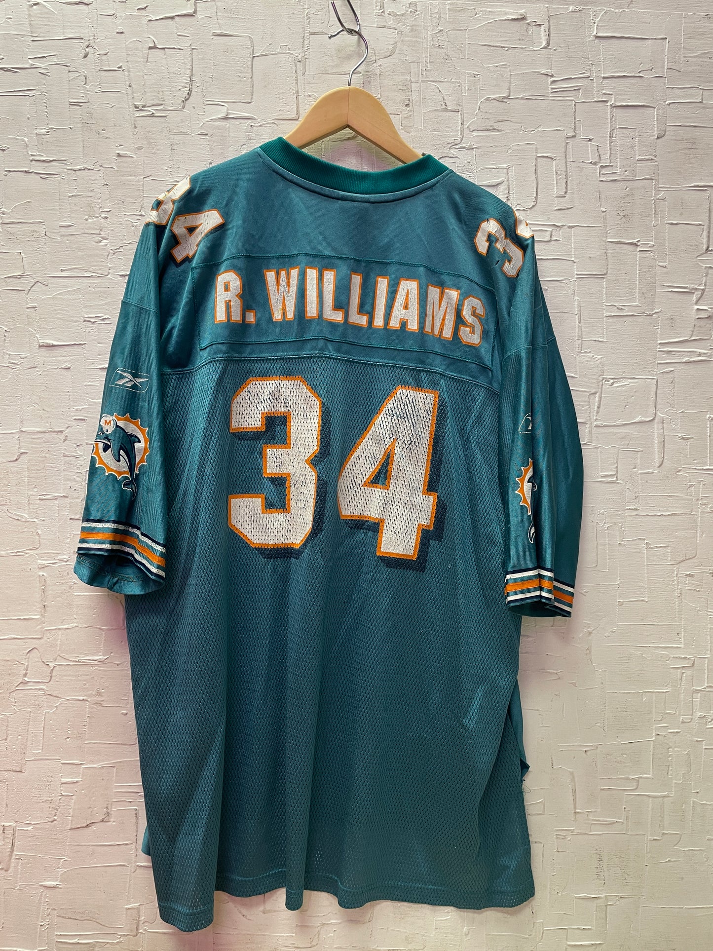 Vintage NFL Reebok Miami Dolphins #34 Ricky Williams Football Jersey