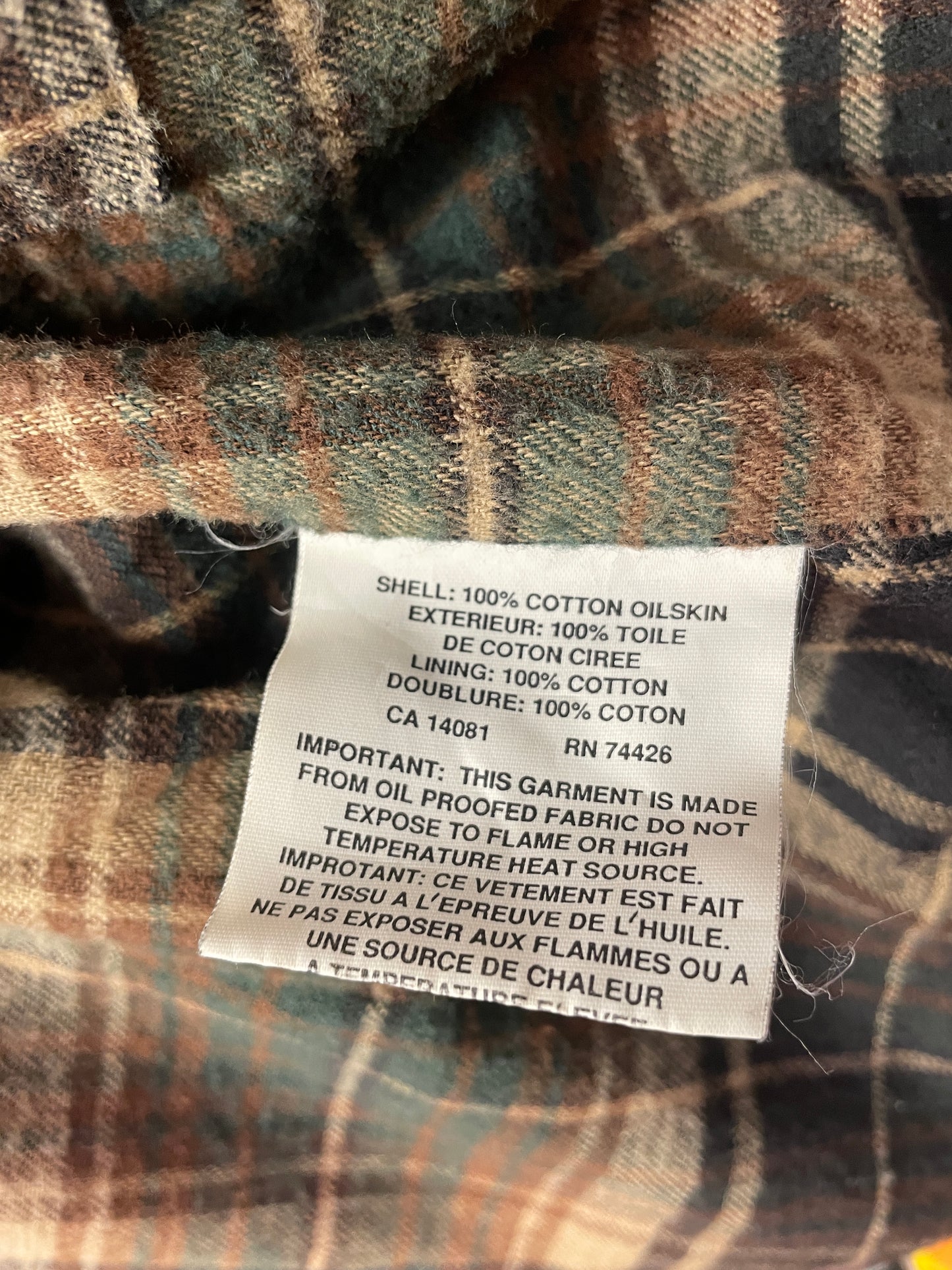 Vintage The Australian Outback Collection Green Cotton Oilskin Jacket