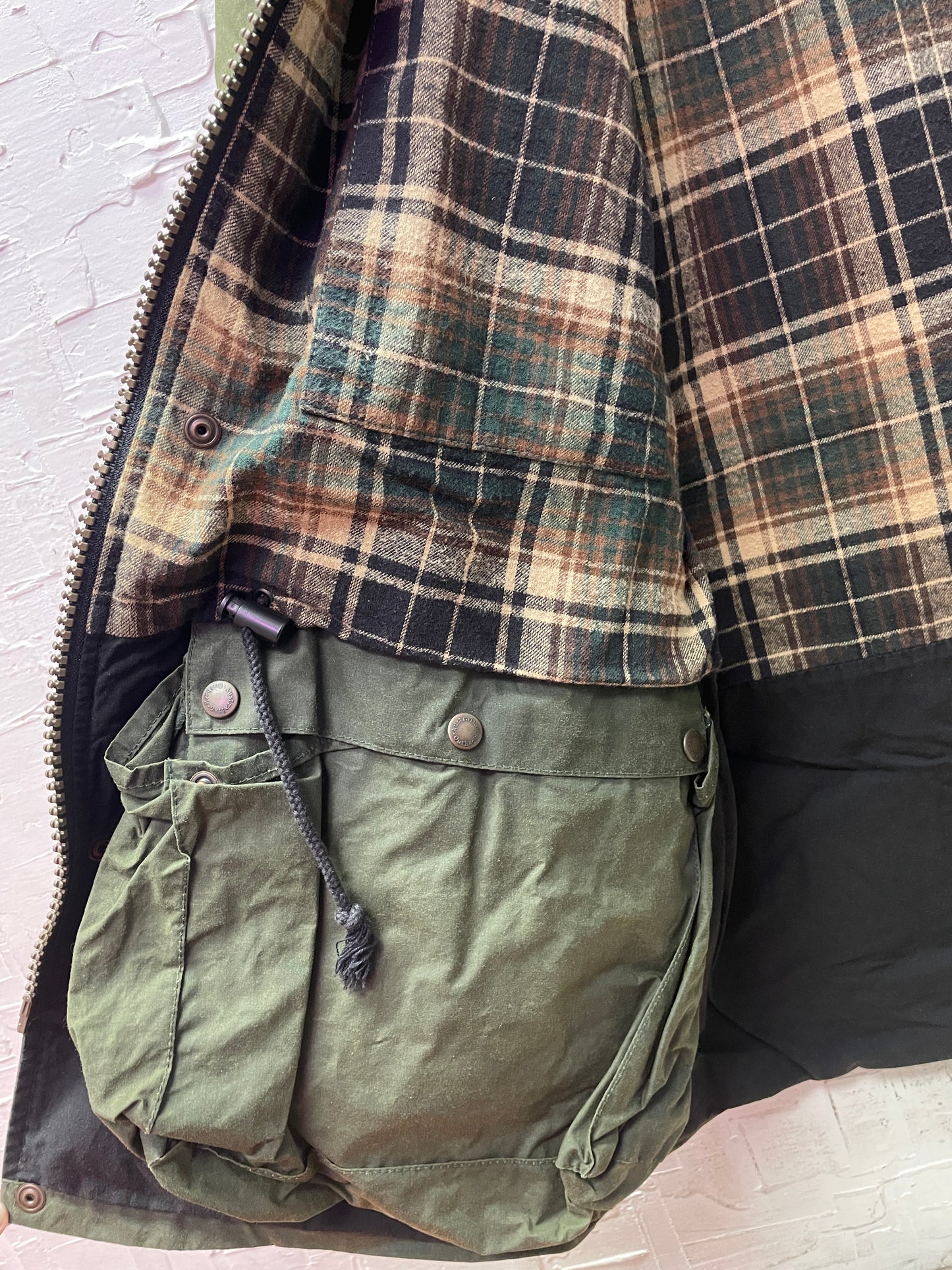Vintage The Australian Outback Collection Green Cotton Oilskin Jacket