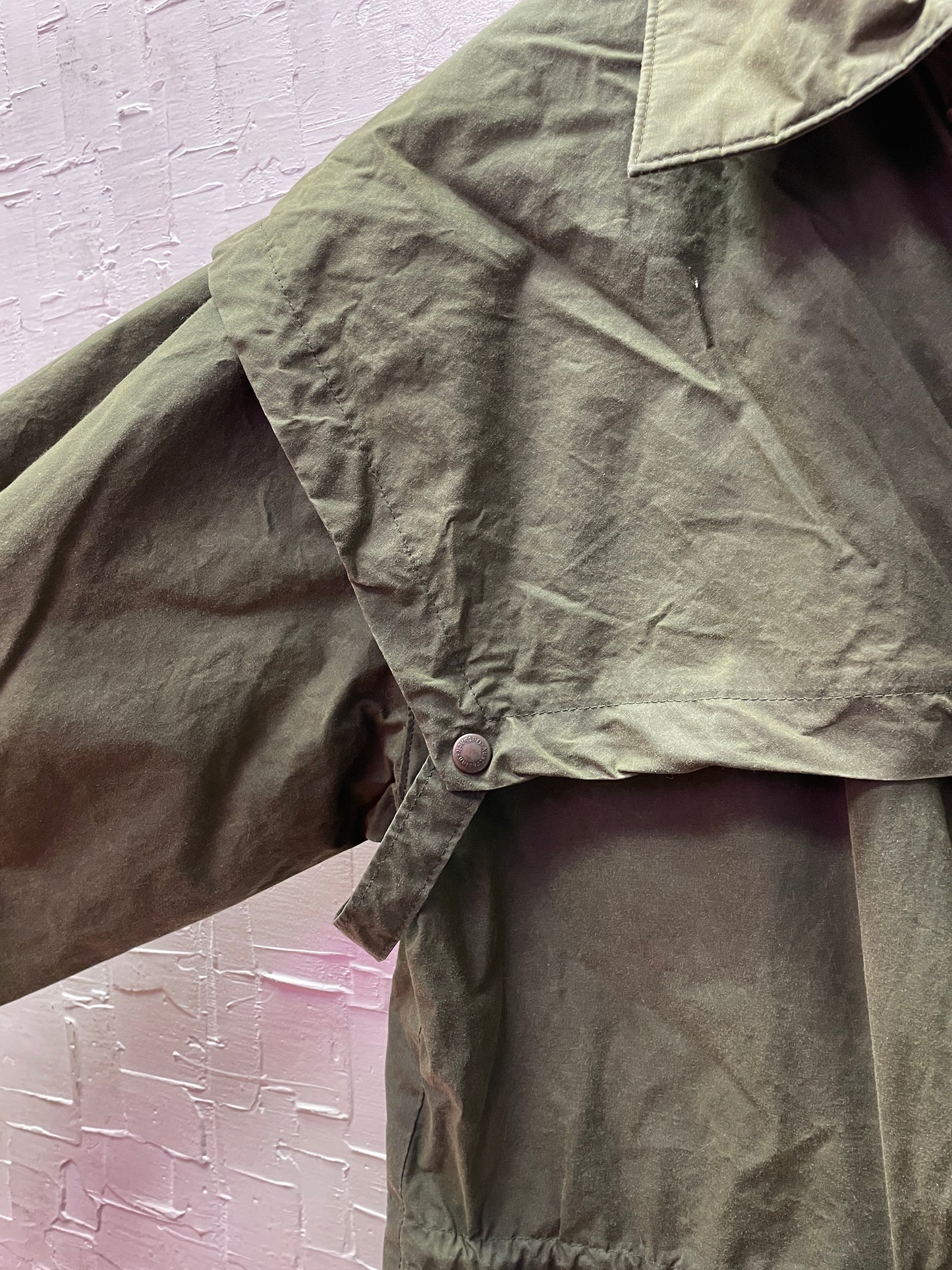 Vintage The Australian Outback Collection Green Cotton Oilskin Jacket