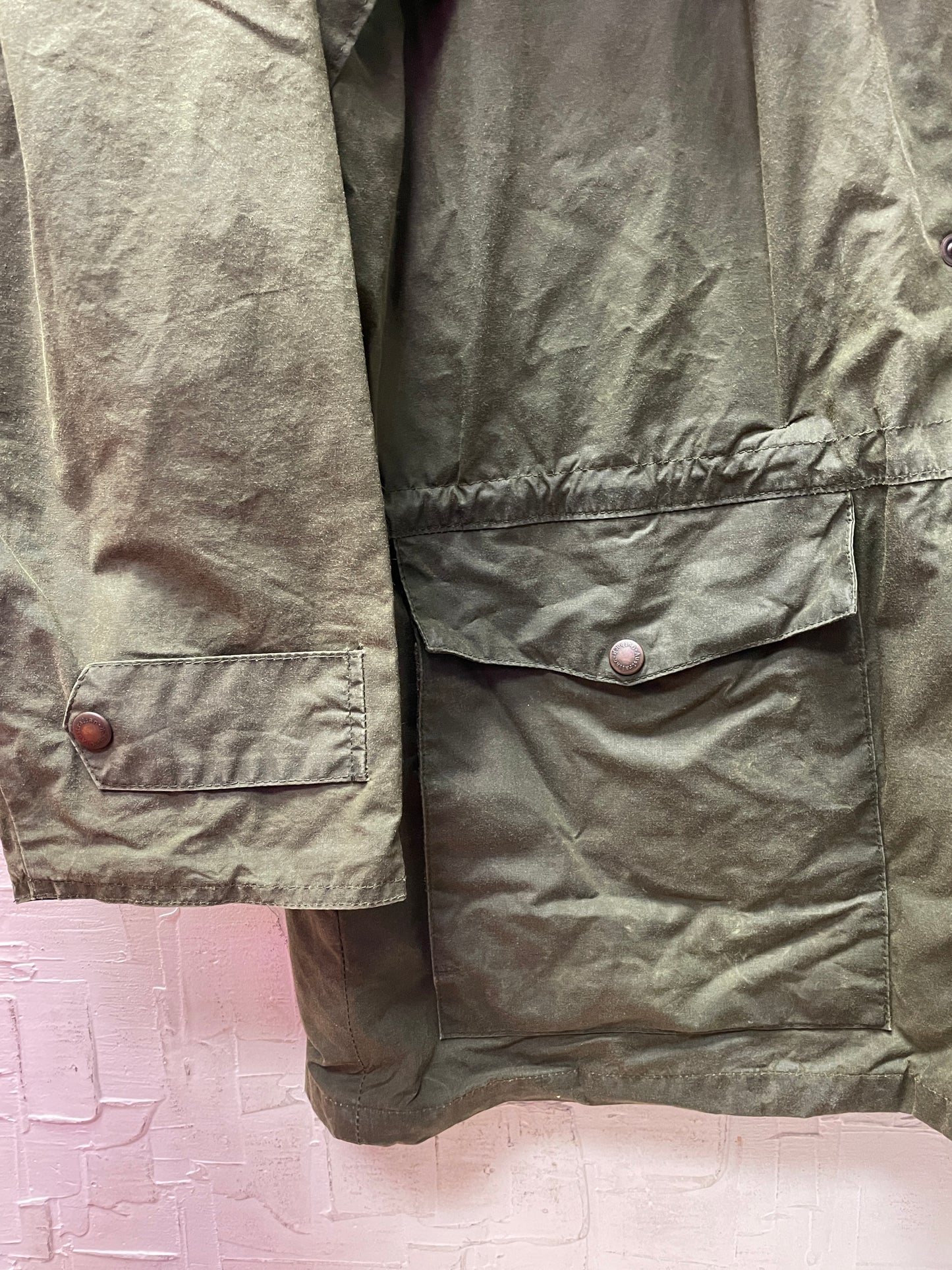 Vintage The Australian Outback Collection Green Cotton Oilskin Jacket