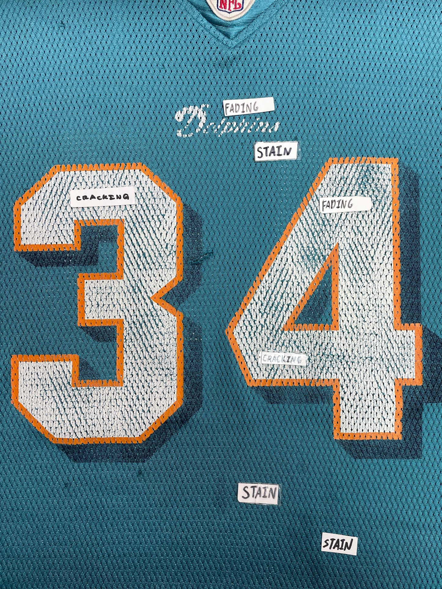 Vintage NFL Reebok Miami Dolphins #34 Ricky Williams Football Jersey