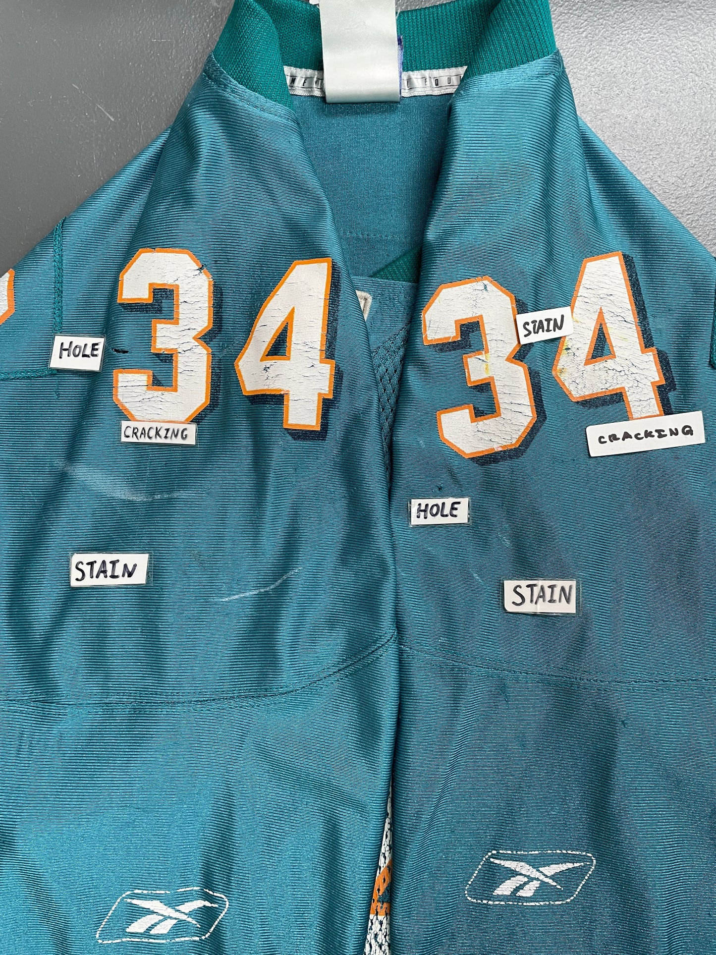 Vintage NFL Reebok Miami Dolphins #34 Ricky Williams Football Jersey