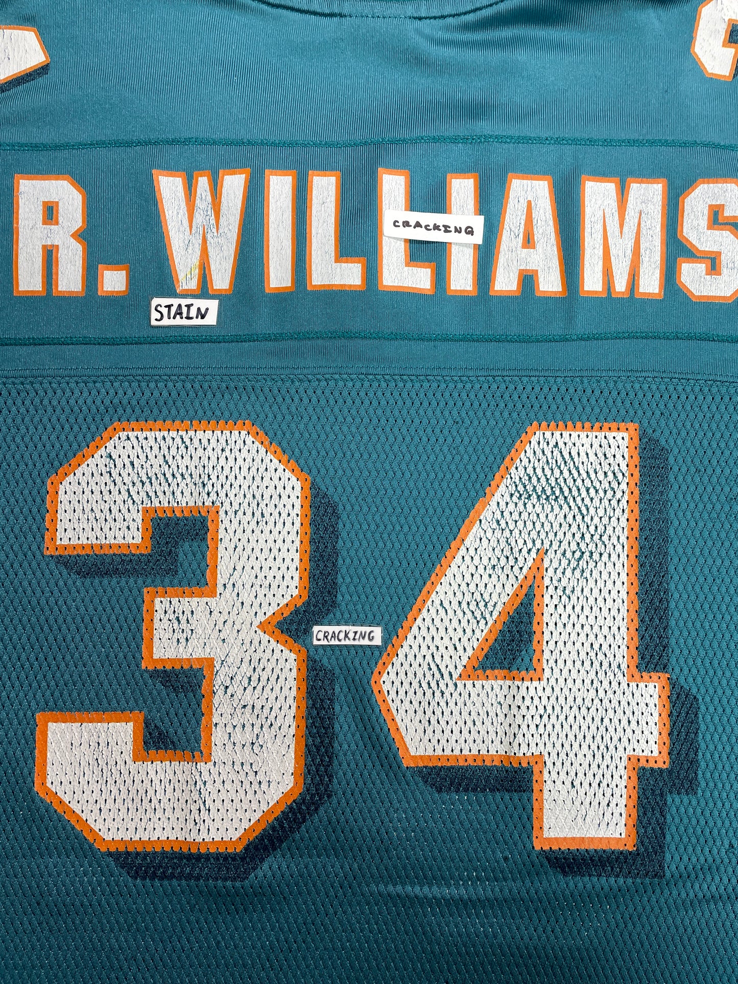 Vintage NFL Reebok Miami Dolphins #34 Ricky Williams Football Jersey