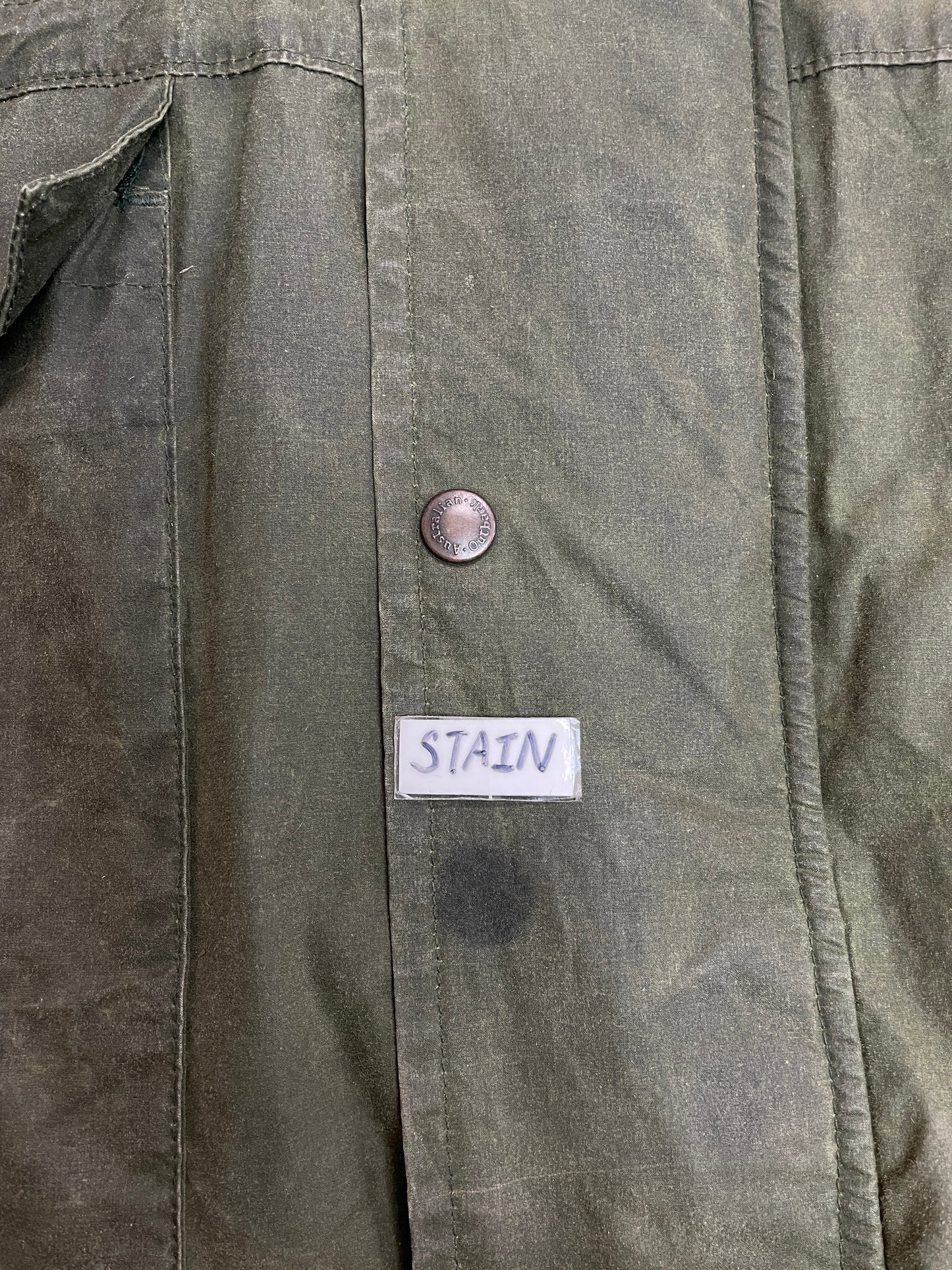 Vintage The Australian Outback Collection Green Cotton Oilskin Jacket