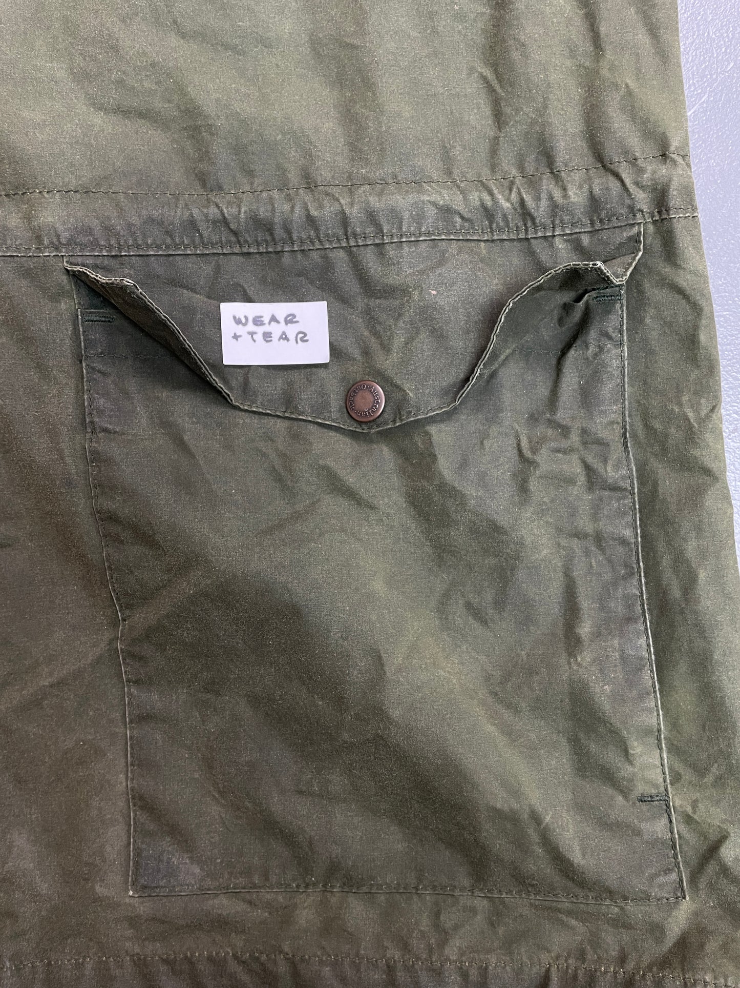 Vintage The Australian Outback Collection Green Cotton Oilskin Jacket