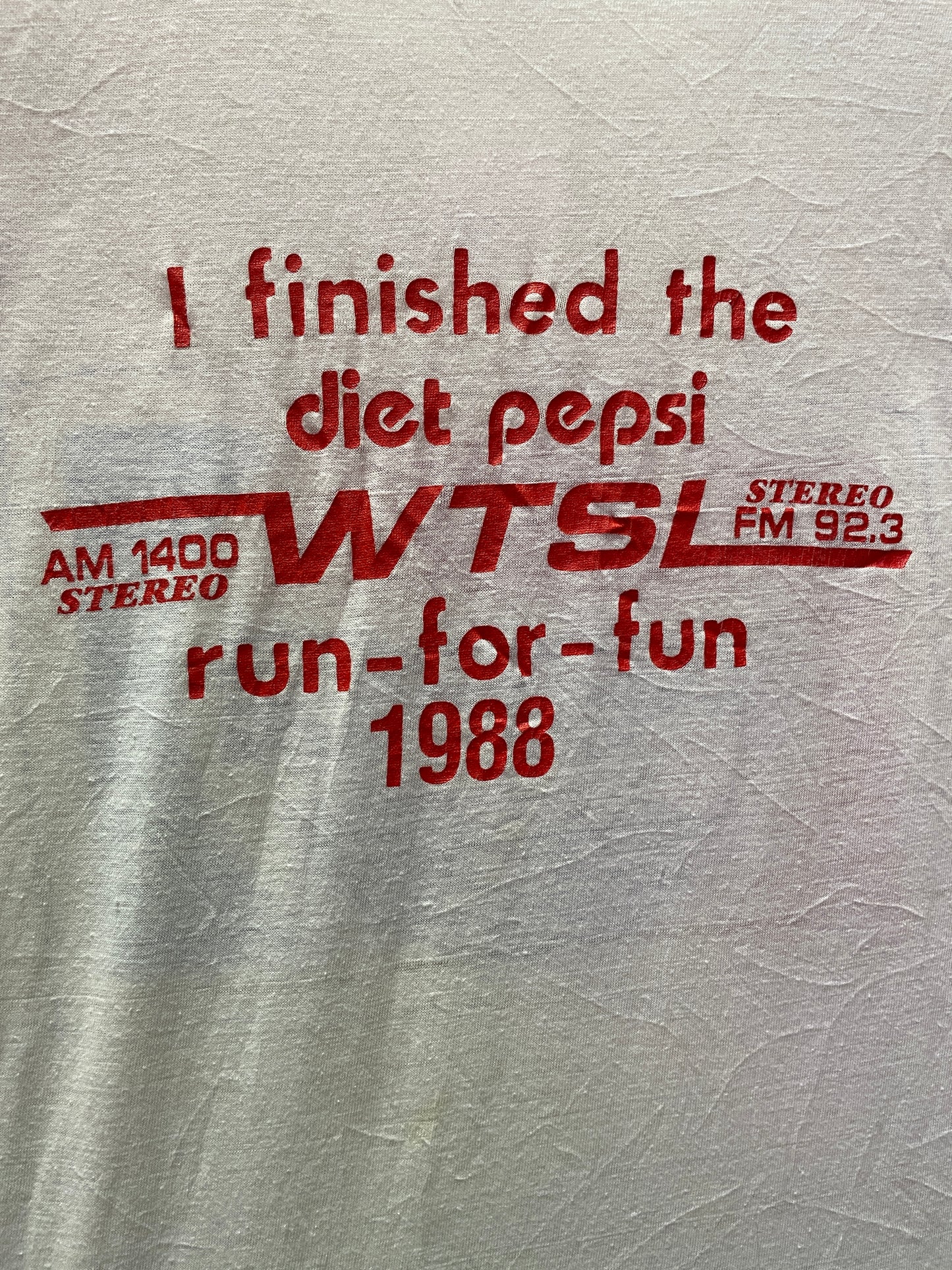 Vintage 1988 Diet Pepsi Run-For-Fun T-Shirt