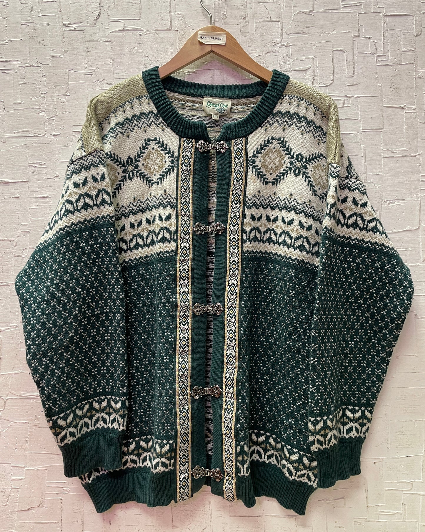 Vintage Cottage Cove Norwegian Style Cardigan