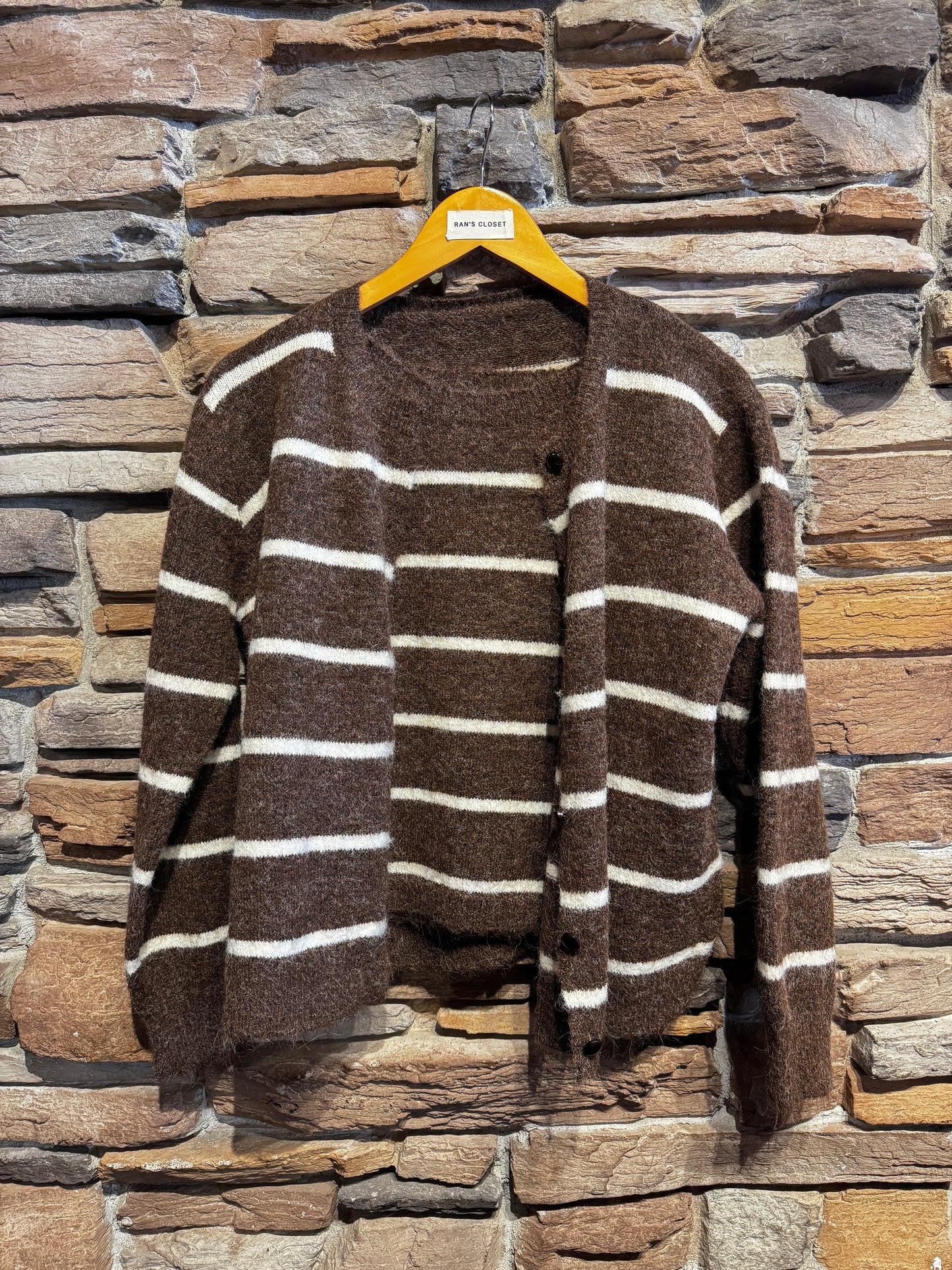 Striped knit Cardigan Set