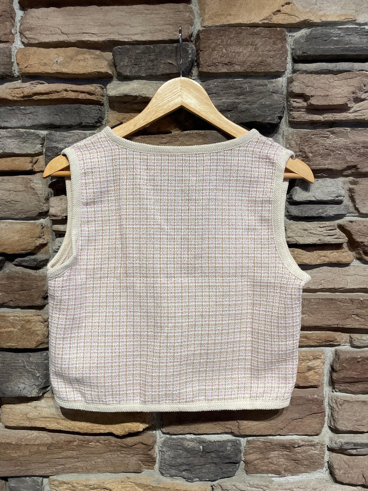 Cropped Vest with Decorative Buttons