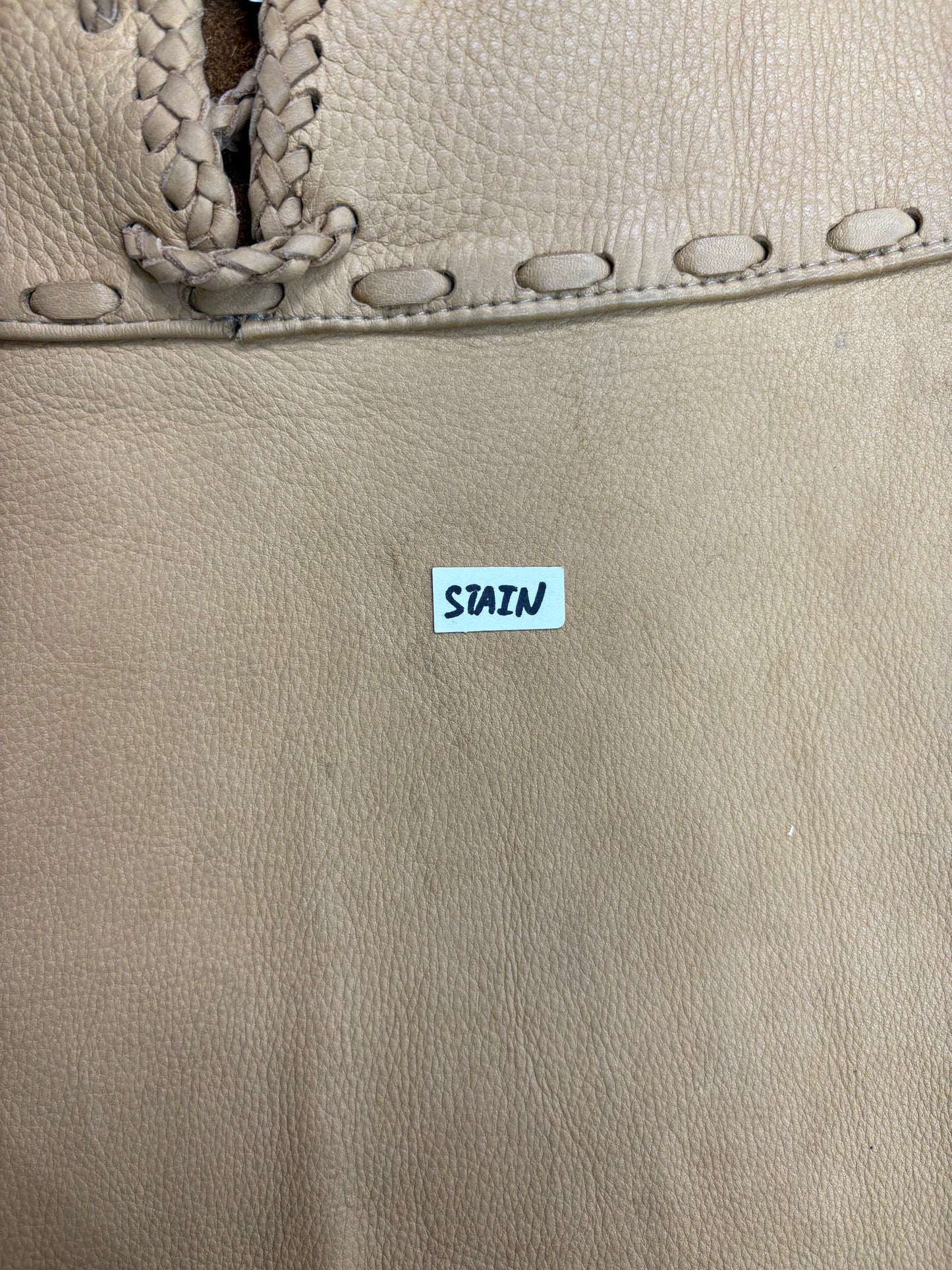 Vintage Leather Smock with Zipper Details
