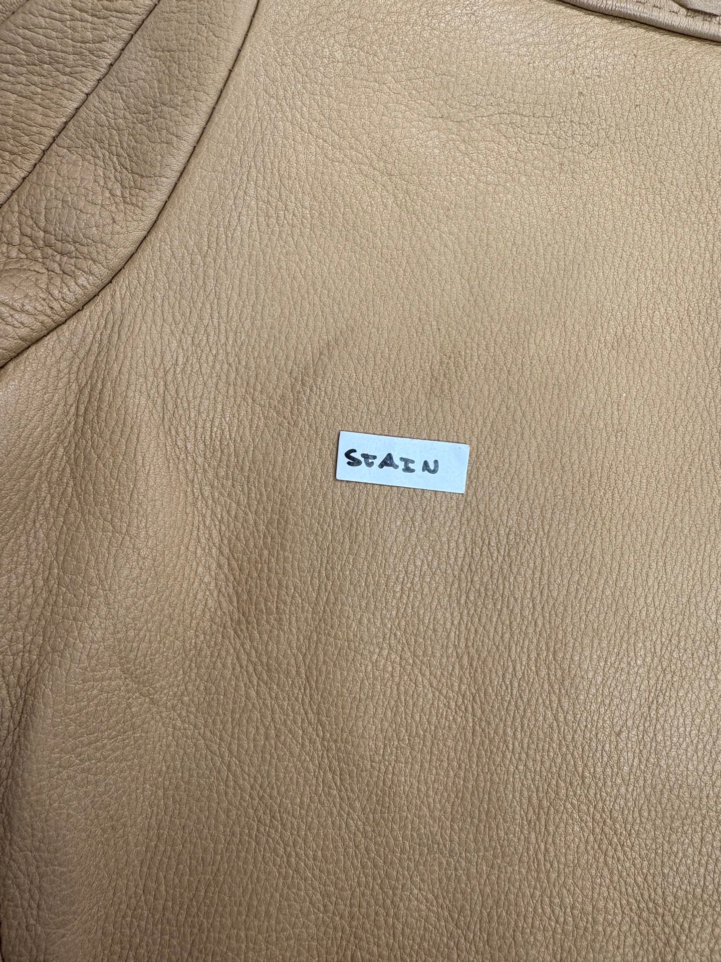 Vintage Leather Smock with Zipper Details