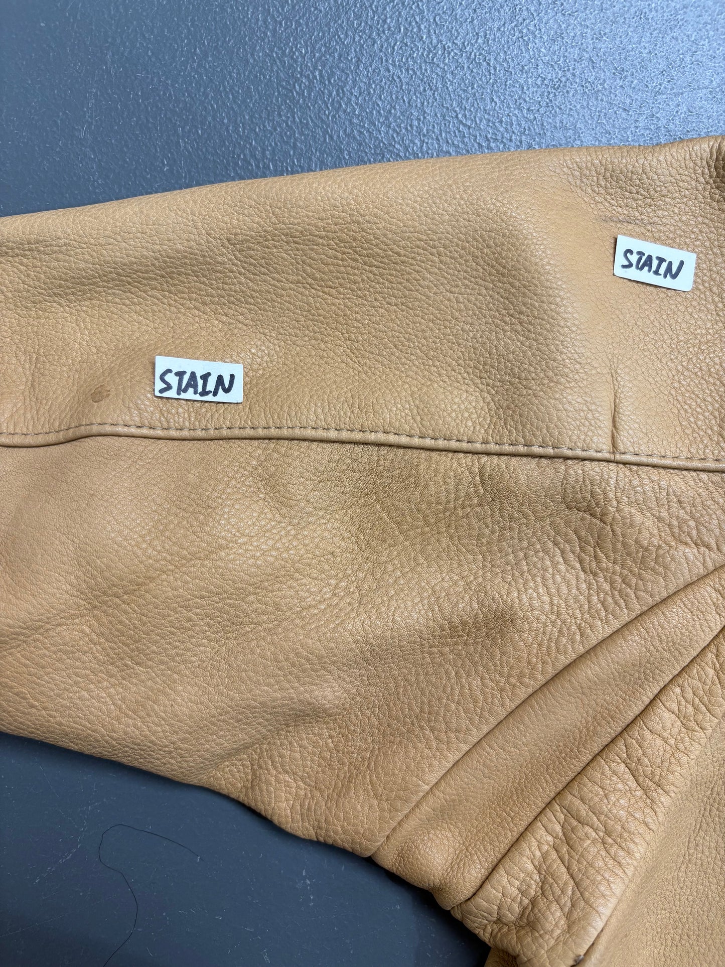 Vintage Leather Smock with Zipper Details