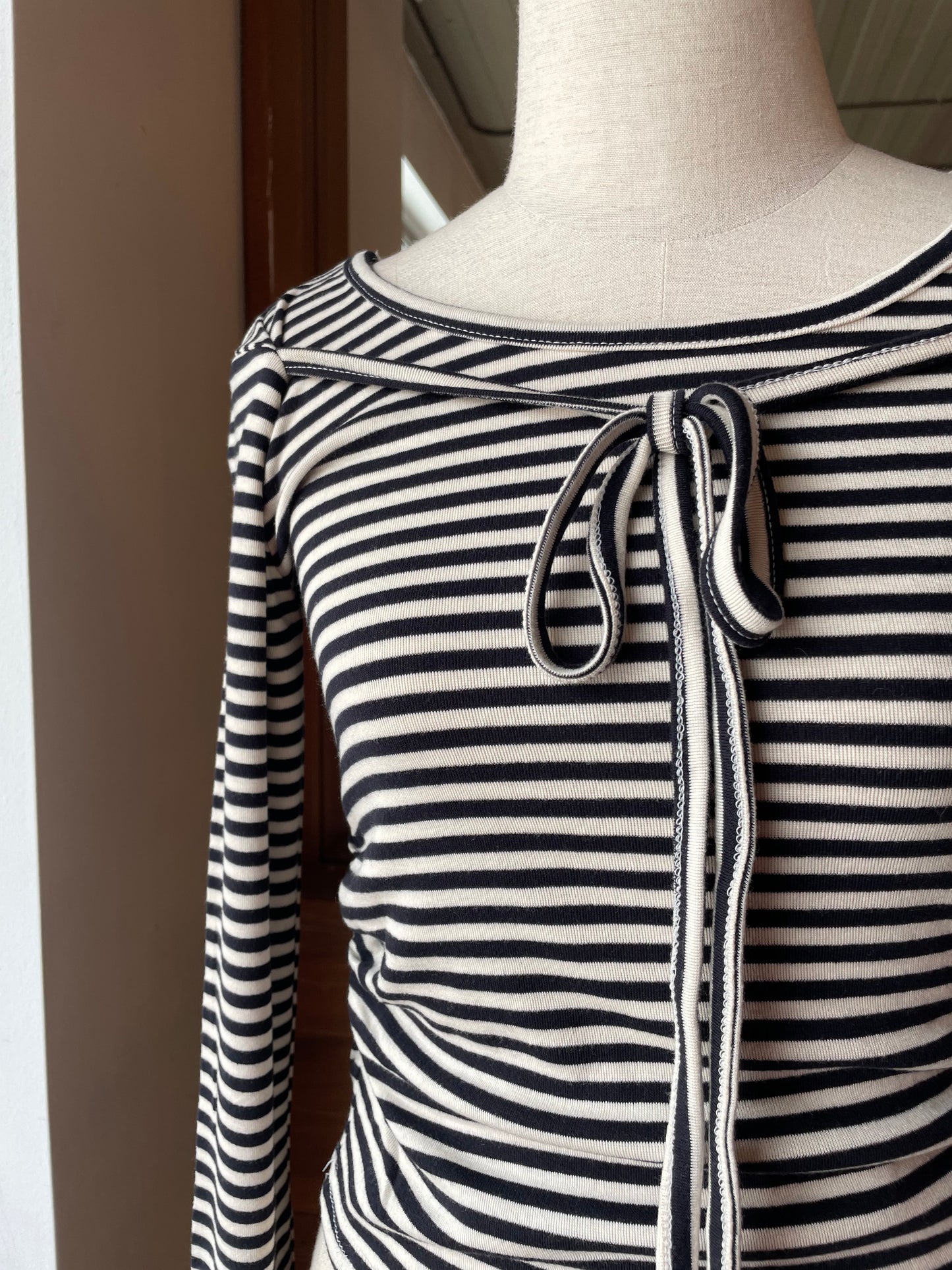 Tie Detail Stripe Top
