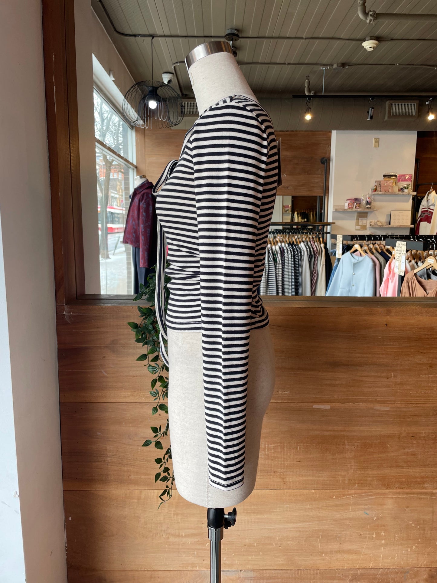 Tie Detail Stripe Top