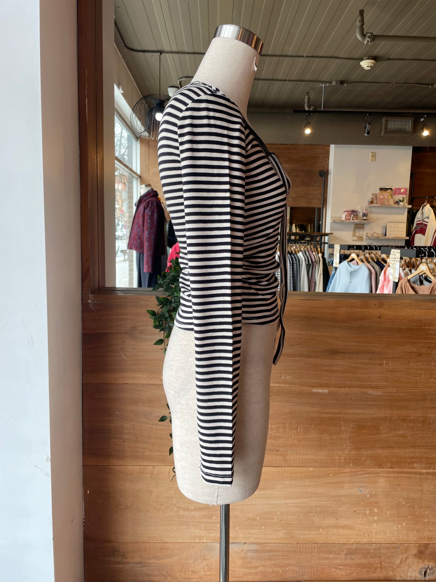 Tie Detail Stripe Top